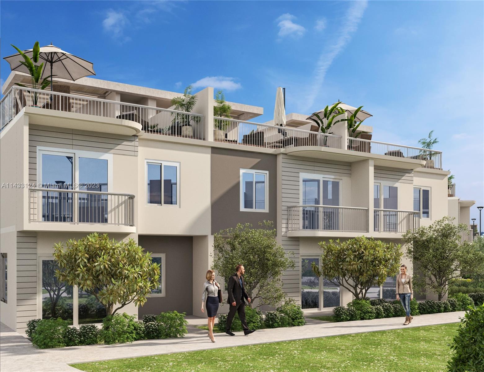 New construction townhouse community in the heart of the Redlands Area in Miami. The community offers kids' playground, BBQ with Gazebos, Doggie Park, visitor parking. Homes features concrete construction with Rooftop Access, impact windows, 4 bedrooms with 3 baths, 2 parking spaces. Beautiful interiors with porcelain tile, quartz counter tops, modern style open kitchen with stainless steel appliances. The master bedroom has full bathroom, walk in closet and balcony. A unique flex-room on the ground floor includes closet and full bathroom, could be used as a bedroom/office or in-laws. Grandville is close to Turnpike, US-1 and SW 147th Avenue. There is no CDD and low-cost HOA. Homes are eligible for FHA, Conventional and VA financing. Incentives available.