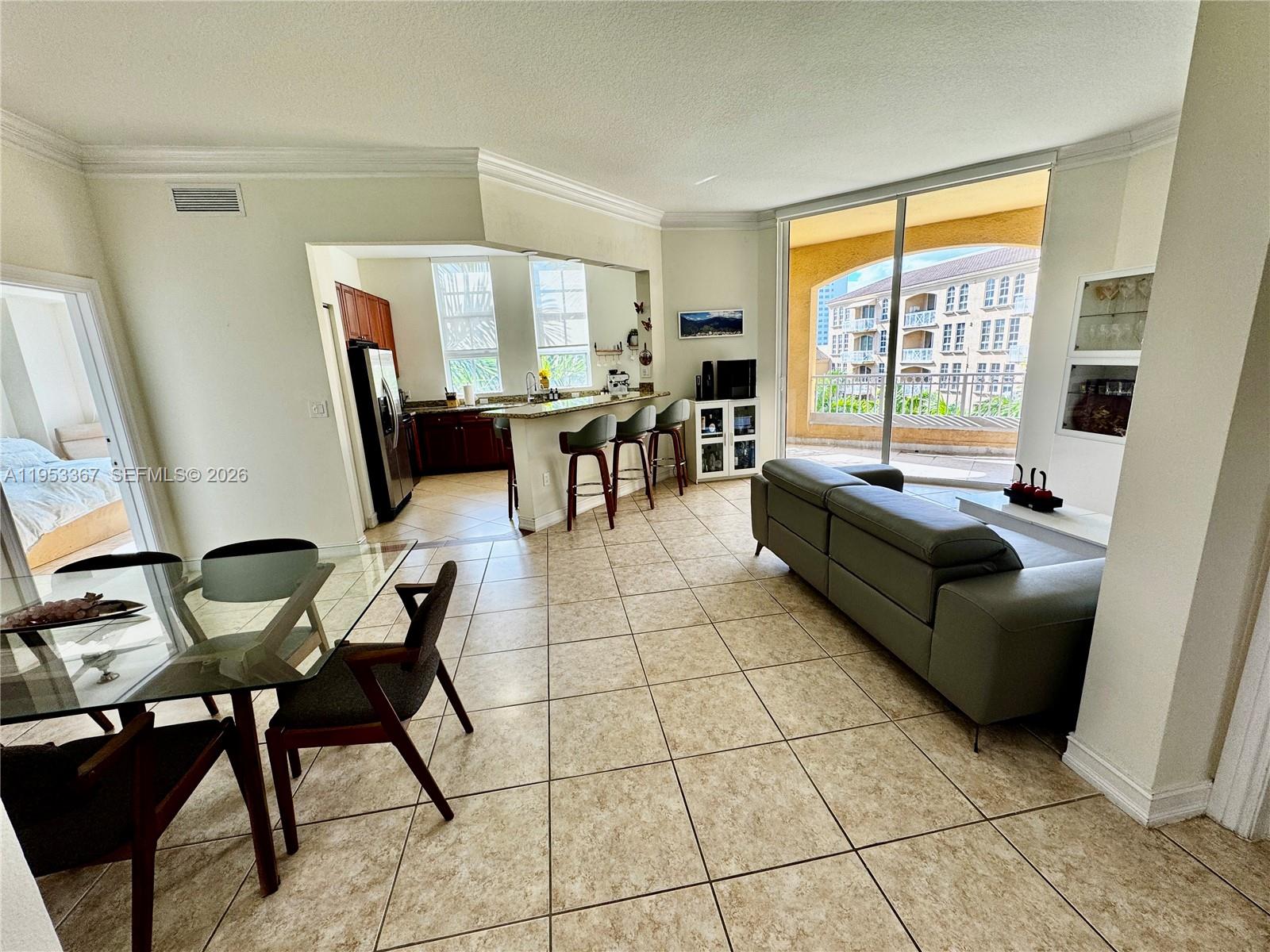 Spacious 2Bed/2Bath,1343sqft,Double High Ceiling,Impact Windows,open kitchen,stainless steel appliances,granite countertop, Boutique building,pool,exercise room,excellent Aventura location. Buyer need to have at leat 60 Credit Score