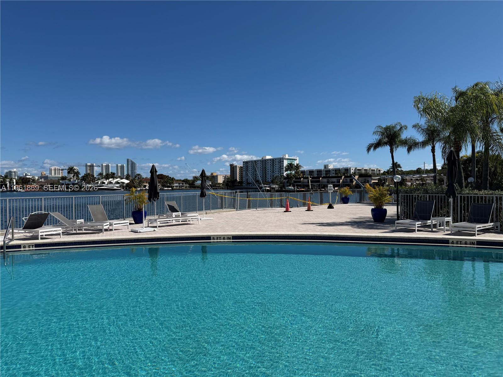 LOCATION LOCATION LOCATION!! Fully furnished  1 bed 1.5 bath with beautiful views of the intracoastal waterways. High impact windows. Master suite with a walk-in closet. Gated community 24-hour security. Amenities include: waterfront pool & jacuzzi, gym, sauna, lounge/party room, 2 tennis court, BBQ area, boat slip available for rent. Close to shopping mall, Aventura mall, airports, just few minutes to Sunny Isles. 2 Minutes to Oleta State Park. Don't miss this opportunity!!