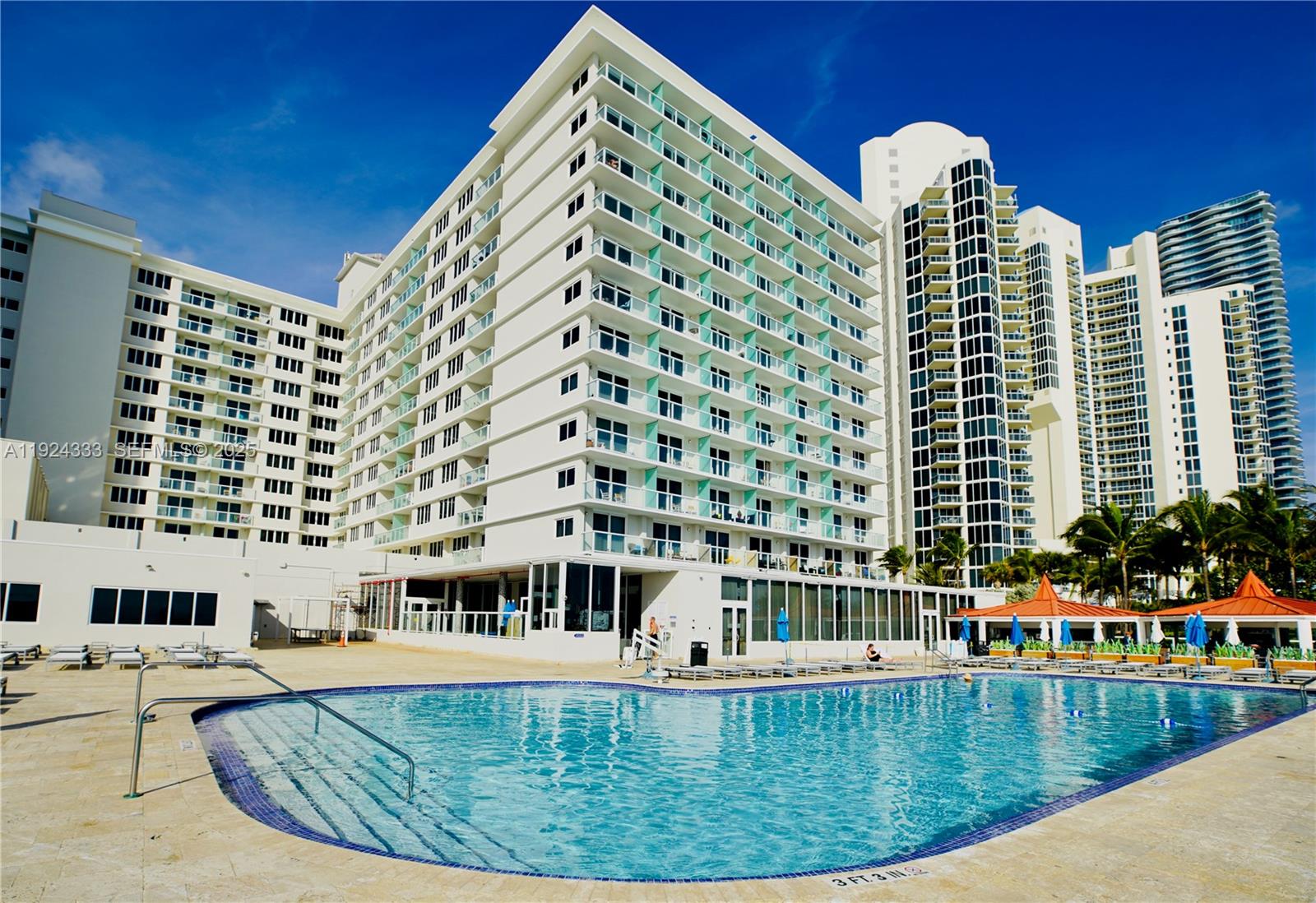 Stunning oceanfront studio, fully furnished and equipped, located in beautiful Sunny Isles Beach. This updated unit features granite countertops, a modern kitchen, upgraded floors, and a refreshed bathroom. Enjoy ocean views and resort-style amenities including a swimming pool, fitness center, valet parking, and 24-hr lobby service. Prime location just minutes from restaurants, entertainment, Aventura Mall, airports, and major highways. Ideal as an investment or second home. No rental restrictions—Airbnb and yearly rentals allowed. Maintenance fee includes all utilities: water, electricity, WiFi, cable, and insurance.