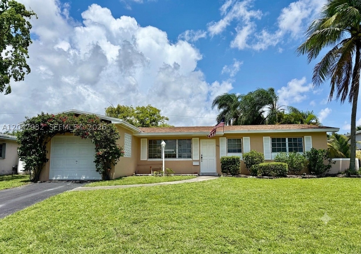 Welcome to this well-maintained home featuring 3 bedrooms, 2 bathrooms, a comfortable family room, & a one-car garage. Located on a quiet, family-friendly street, this property offers a peaceful backyard oasis, perfect for relaxing or entertaining—with plenty of space to add a pool. The three year roof offers peace of mind, Impact window & doors in the family room. Walking distance to the local elementary school, and just minutes from Broward College, the Turnpike, Fort Lauderdale-Hollywood International Airport, & both Miami and Fort Lauderdale. You're also a quick drive to the beach & the vibrant Hard Rock Casino. Enjoy all the family activities that the City of Pembroke Pines offers. This property checks all the boxes for comfort, location, and future potential.