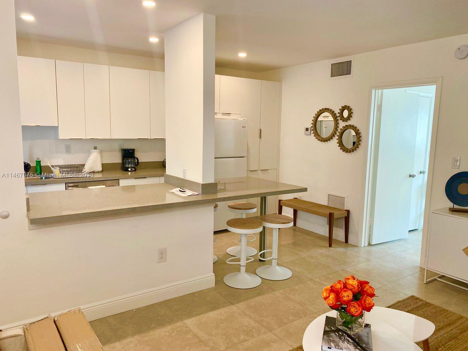 ACTIVE AIRBNB LICENSE with reservations until the end of March. TOTALLY RENOVATED FURNISHED apartment, 1 bed and 1 bath, open kitchen, dining and living room with 2 sofa/bed, washer, dryer, and dishwasher in unit. KEY/FOB with access to Key Biscayne Beach Park. 1 Parking assigned. Small boutique building with pool. This area is a unique and exclusive family-oriented town within walking distance of the beach. Sunrise Club Condo is in the Village of Key Biscayne, Florida, in front of the Winn-Dixie and Restaurants. This Condo is minutes from the Brickell area, Downtown Miami, Coral Gables, and Coconut Grove. There are only 3 condos that are Airbnb-friendly in Key Biscayne! Hurry up !!