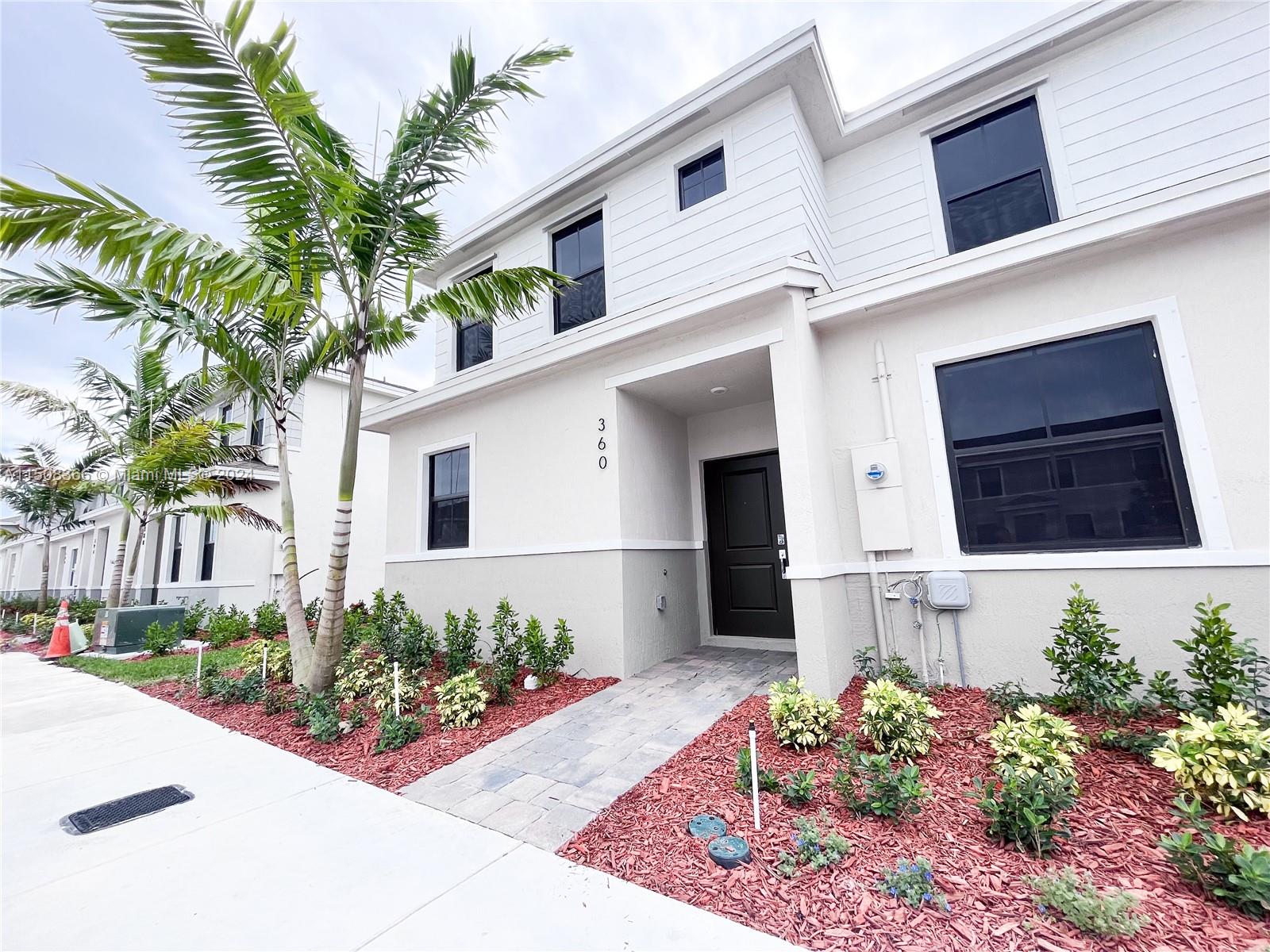 Brand new dream villa in Palm Cay community! This stunning property boasts three bedrooms & two and a half bathrooms, providing ample space for you & your loved ones. As you step inside, you will be greeted by a beautifully designed interior, featuring a perfect blend of carpet upstairs and tile flooring downstairs. The open-concept living area is flooded with natural light, creating a warm and inviting atmosphere for entertaining guests or simply enjoying a quiet evening at home. 

With Walmart, BJ's, and Florida City Outlet Mall just a stone's throw away, you'll have access to a wide range of shopping options to fulfill all your needs and desires. And let's not forget, the world-famous Florida Keys are just minutes away, allowing you to embark on unforgettable adventures.