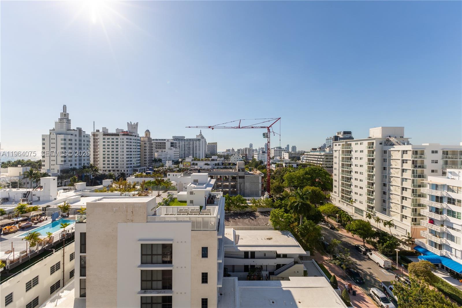 Unbelievable, unobstructed 180 degree views overlooking all of South Beach from the ocean to the bay and city skyline. Rarely available high floor condo in the perfect location half a block from the ocean in the center of it all and with oversized balcony and a covered parking spot. This is the type of unit that people dream of. It is ready for your decorative upgrades, has new central a/c, hurricane shutters, extra storage unit included, & covered parking. Well kept building has completed substantial upgrades and still has a low maintenance fee that includes reserves. The perfect home or investment property (can be rented immediately) in the sweet spot of South Beach between the ocean and Lincoln Road beside the convention center, and where the new ultra luxury properties are in process.