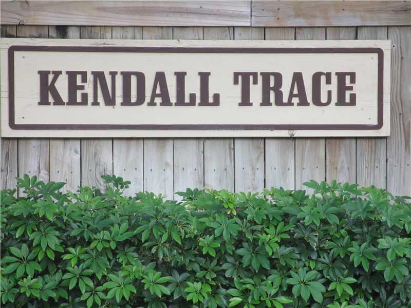 SELDOM AVAILABLE-ONE STORY TOWNHOUSE. CORNER UNIT WITH PLENTY OF LIGHT, FEATURES TILED FLRS THROUGHOUT WITH VAULTED CEILINGS IN THE LIVING AREA.  UPDATED KITCHEN,ALL APPLIANCES LESS THAN 2 YEARS OLD, NEW WASHER & DRYER, NEW DIGITAL THERMOSTAT.UNIT HAS ONE  OF THE LARGEST PATIO IN KENDALL TRACE WITH SPRINKLER SYSTEM,ONE ASSIGNED SPACE WITH PLENTY OF GUESS PARKING.ENJOY THE PEACEFUL SETTING OF THE POOL, ASSOCIATION INCLUDES INSURANCE, TERMITE & CENTRAL MAILBOX. GREAT LOCATION NEAR US1, METRO RAIL & SHOPPING.