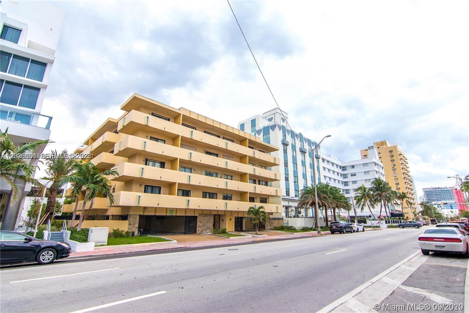 OCEAN VIEW PLAZA - 3rd FLOOR CORNER UNIT WITH TWO BALCONIES / EAST and NORTH EXPOSURES
* * * GREAT and SPACIOUS CORNER UNIT LOCATED DIRECTLY ACROSS FROM THE OCEAN and THE NEW PEDESTRIAN WALK-WAY. 2 BED / 2 BATHROOM UNIT SPLIT FLOOR PLAN WHICH IS EXTREMELY SPACIOUS AND THE UNIT ALSO HAS TWO LARGE BALCONIES. ** BUILDING HAS LAUNDRY ROOM LOBBY FLOOR, SECURED ENTRY AND GATED COVERED PARKING. WALKING DISTANCE TO TONS OF EATERIES, STORES, PUBLIC TRANSPORTATION AND WALKING DISTANCE TO LINCOLN ROAD and SOUTH BEACH. NEXT DOOR TO STARBUCKS COFFEE!  ACROSS FROM THE BUILDING YOU HAVE THE NEW PEDESTRIAN WALK-WAY and BEACH!! - ONE PARKING SPACE ASSIGNED.  **  ACROSS STREET YOU HAVE RESTAURANT, SUBWAY, CAFE/BAKERY, SUPERMARKET and MOTECK.  TENANT OCCUPIED - SHOWING WITH APPTM AMPLE TIME.