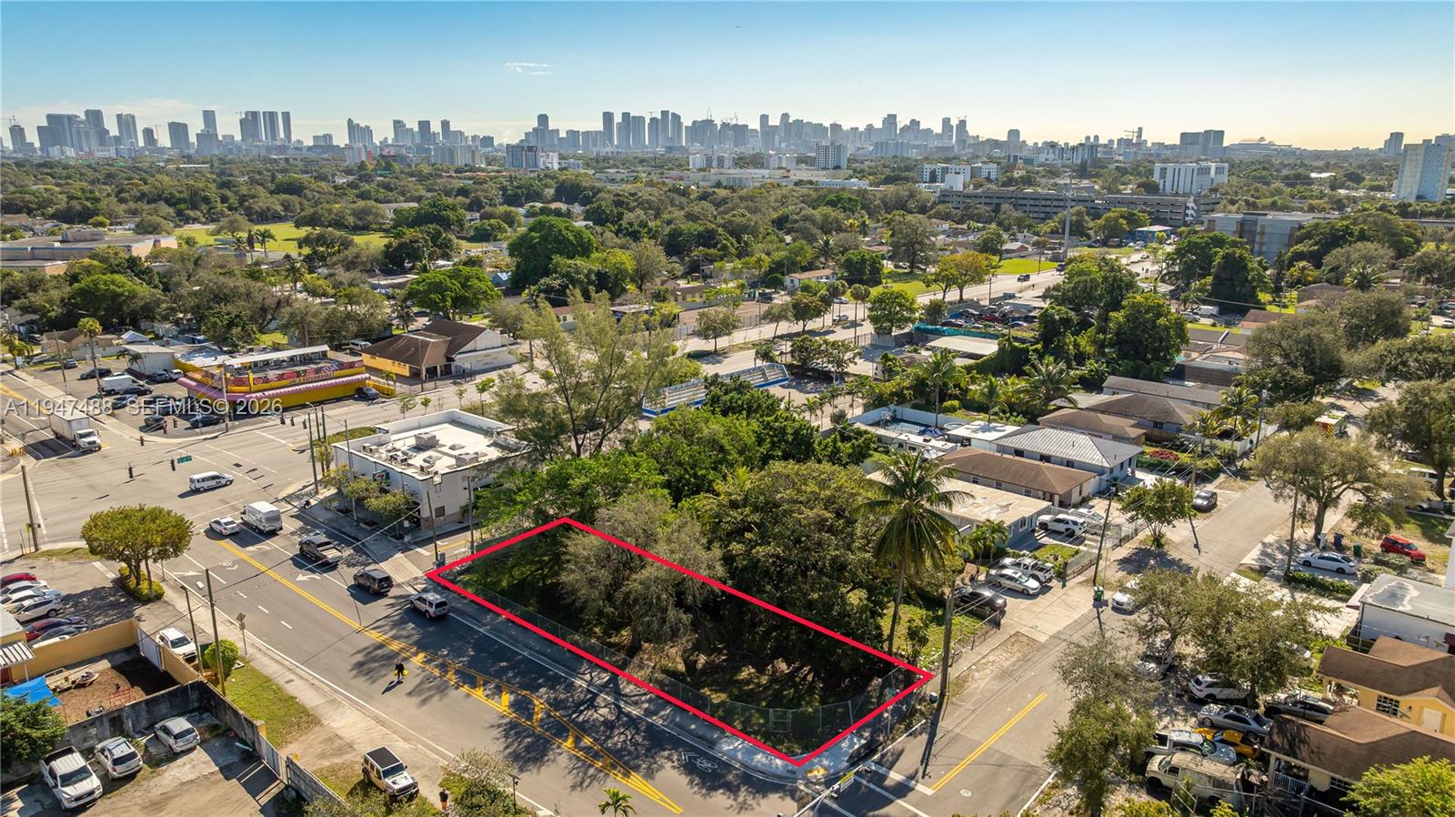 Prime development opportunity in a growing Miami urban corridor. This 5,822 sq. ft. corner lot is zoned UC-MC Urban Center – Midrise Commercial, permitting up to four stories and supporting a wide range of uses including multifamily residential, mixed-use, or boutique commercial development.
Well positioned within an active infill market experiencing continued growth and investment.
