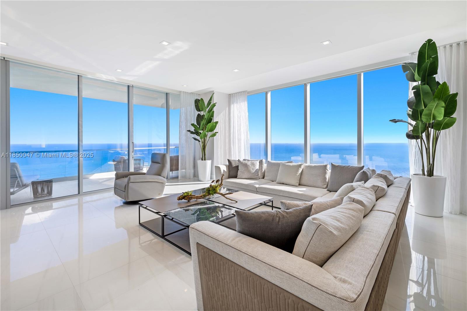 Welcome to a residence in the sky. This magnificent 4bed/family room/service quarters/5.5baths/flow though SE-SW most desirable corner unit offers 180 degrees of breathtaking, unobstructed, direct ocean, intracoastal and skyline views, regal 10 ceiling height & floor to ceiling windows, exquisite finishes through out, beautiful marble floors in bathrooms. TURNBERRY OCEAN CLUB” is an iconic first-class 54 story oceanfront glass tower on a stretch of white, sandy, pristine beaches, synonymous of elegance, sophistication, exclusivity & privacy. Amenities and services are for residents only!! Enjoy the epitome of Luxury services through the legendary Turnberry white glove services.