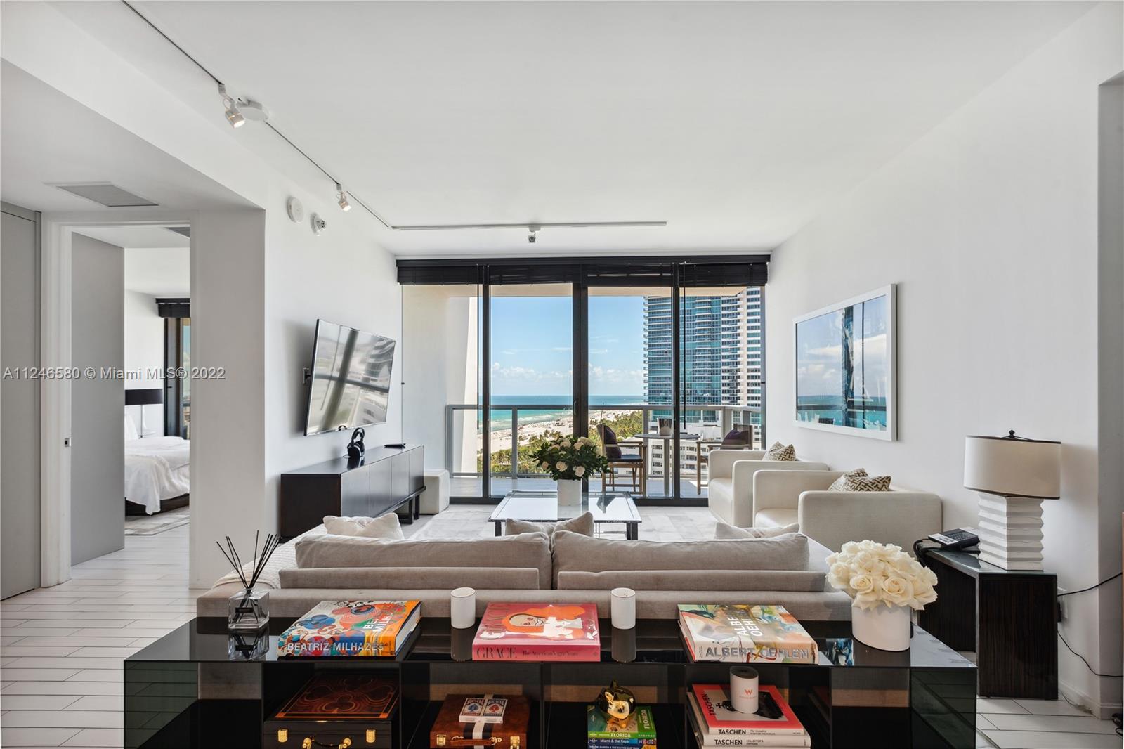 Oceanview Model A (Sensational Suite) at W South Beach Residences. This fully furnished and turnkey 2 Bed+ Den (converted into 3rd bedroom) 2 Bath condo on the 15th floor features over 1,729 SF of living area, breathtaking ocean views from 3 private terraces facing Southeast, full kitchen, washer & dryer, marble bath w/ separate tub & shower. W South Beach is the ultimate oceanfront condominium with world-class services in the heart of South Beach including private beach club, newly renovated 9,540 SF Away Spa & fitness center, onsite restaurants including Mr. Chow, 2 pools w/ private cabanas, Tennis/Basket Ball courts, personalized concierge services, and several indoor/outdoor lounges & more. Unit can be rented privately when not in use - nightly, weekly, monthly & annually.