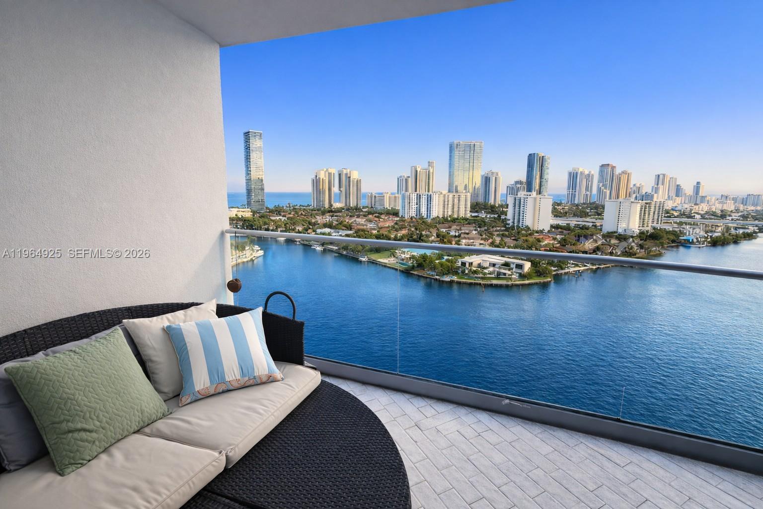 Experience elevated living at Turnberry Isle in Aventura. This 2-bedroom, 2-bath residence offers a spacious 1,522 SF layout with stunning water views from the balcony. Enjoy a bright, open living area, floor-to-ceiling windows, and resort-style amenities including marina access, 24/7 security, and more. Ideally located near Aventura Mall, dining, beaches, and major routes.