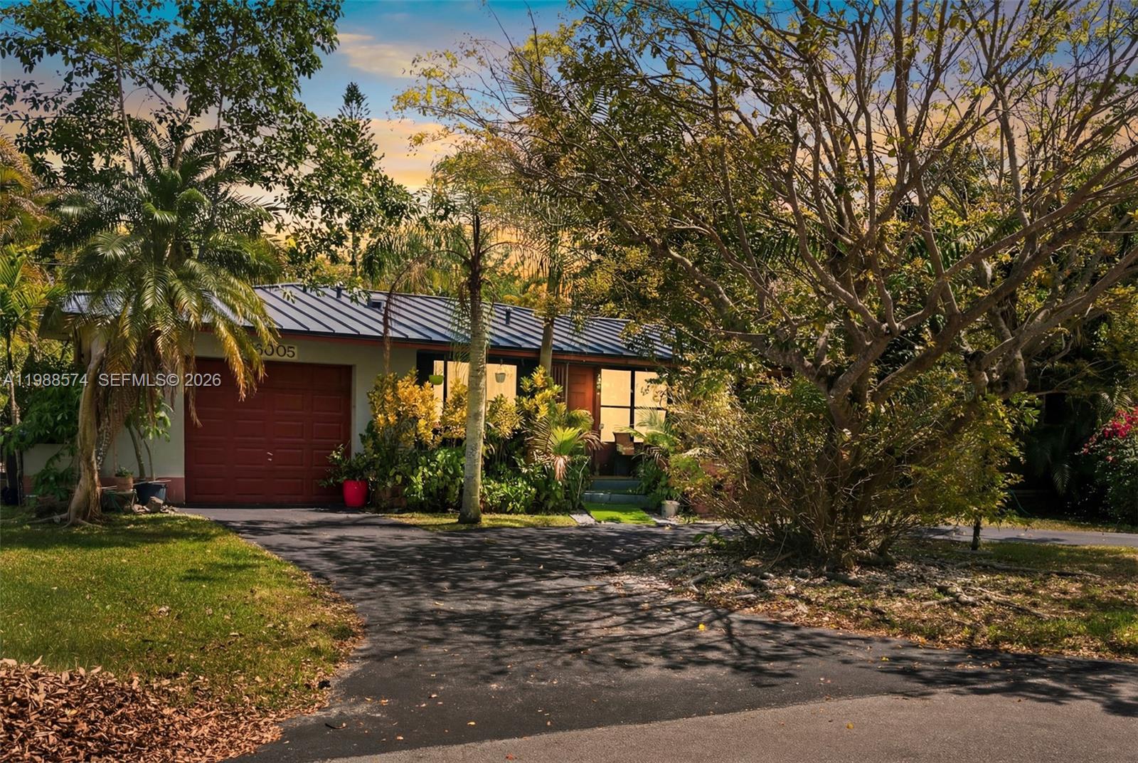 Nestled on a quiet, private street in desirable South Miami, 6005 SW 64th Place offers comfort, privacy, and thoughtful upgrades throughout. This 3-bedroom, 2-bath residence features 2,418 square feet of living area, plus a separate office that could easily be converted into a 4th bedroom, providing added flexibility for guests, family, or working from home.

The home is enhanced with valuable improvements including a metal roof, impact windows, and solar panels for added efficiency, durability, and peace of mind. Inside and out, the property is designed for both everyday living and entertaining, with jacuzzi connections already in place and a private backyard framed by palm trees that create a tranquil, tropical setting.

Additional highlights include a 1-car garage and a layout that combines function with comfort in a highly sought-after location. Adding to its appeal, the property is located near highly regarded schools, including South Miami K-8 Center’s Expressive Arts Magnet program and South Miami Senior High’s Magnet School for the Arts.