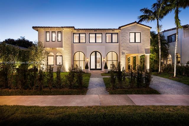 Experience the grandeur of this stunning 1929 Pine Tree Drive masterpiece, originally designed by Russell Pancoast. With 4,739 SF of living space, this home seamlessly blends modern aesthetics with classic charm, offering a truly exquisite living experience. Renovated to perfection with 5 bedrooms, a den, and a charming 1 bedroom guest house, this property provides ample space for relaxation and entertainment.  The interiors of this home are simply stunning, thanks to the expert touch of interior designer Chani Ettelson of C. ETT Design. As you step outside, you'll be greeted by a beautiful, expansive side yard and a saltwater heated pool, perfect for enjoying the Florida sun.  Come and experience the magic of this one-of-a-kind property for yourself!