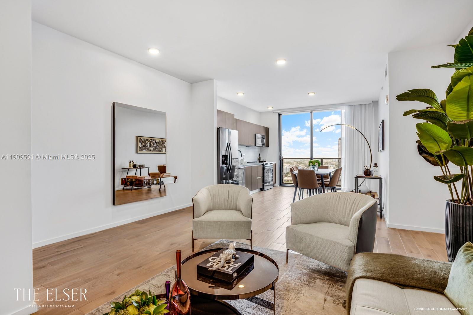 Experience luxury in this stunning 3-bed, 3-bath residence at The Elser Hotel & Residences in Downtown Miami. Enjoy breathtaking views of Biscayne Bay and the city skyline from floor-to-ceiling windows and a private balcony. The open-concept layout features a gourmet kitchen with high-end finishes, smart keyless entry, and a 9'2" ceiling height. Perfect for investors, this fully furnished unit allows short-term rentals with no restrictions, or live year-round in style. The Elser offers resort-style amenities: a rooftop pool, fitness center, and 24/7 concierge. Steps from Bayfront Park, top dining, and entertainment, this residence delivers a vibrant, sophisticated lifestyle. Schedule a tour today to discover modern Miami living at its finest!