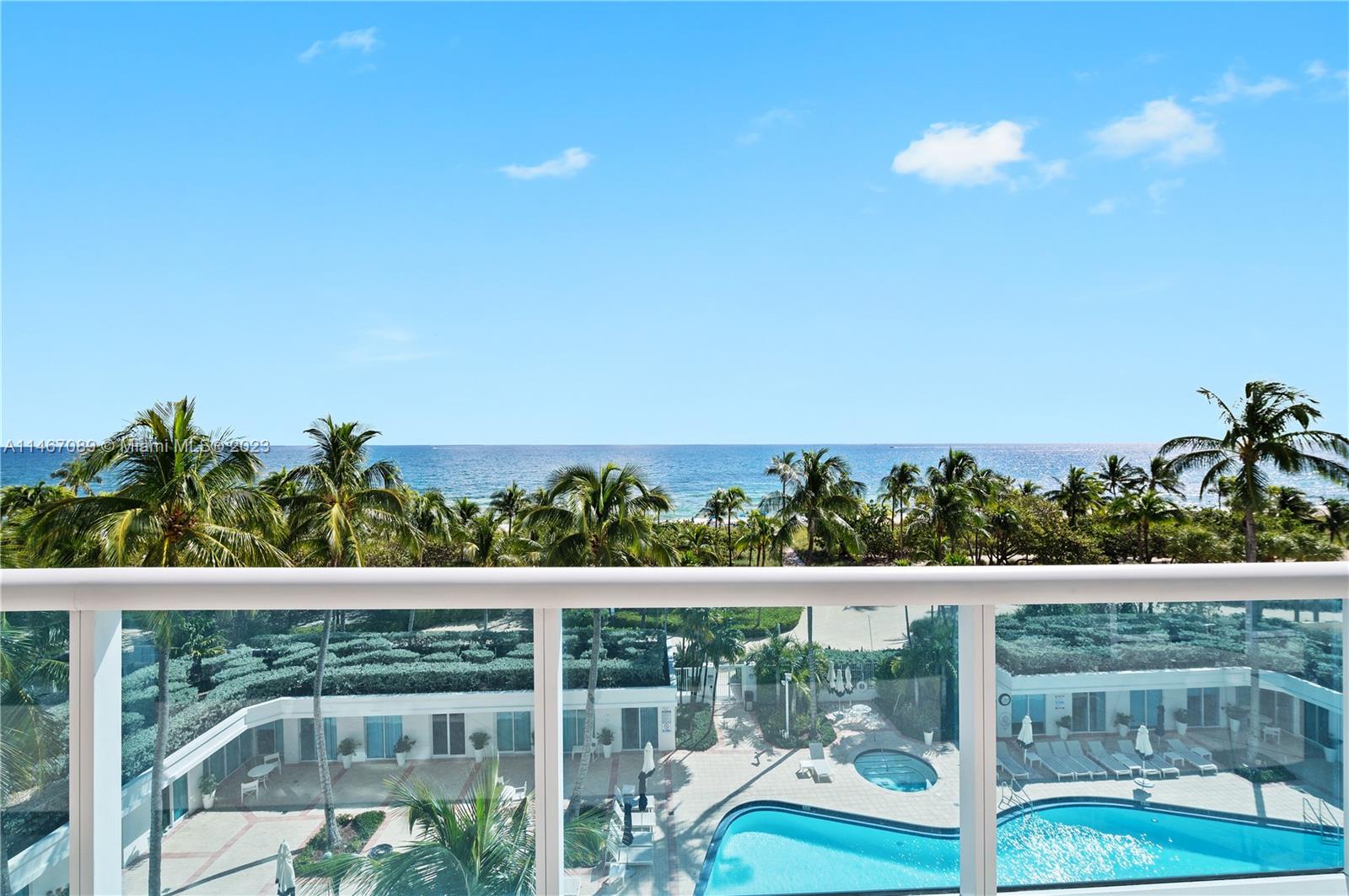 Oversized corner residence on the 5th floor offers direct ocean views, giving you the sensation of being on the water's edge, a Cabana is also included. Unit is move-in ready, showcasing a clean and well-maintained space. Floor-to-ceiling windows grace every room, flooding them with natural light. The double living and dining room provide ample space for entertaining. The private master suite, tucked away from the main area ensures a peaceful retreat.  The Palace is Bal Harbour's newer tower boasting top-notch amenities including a dedicated concierge, 24hr security, valet service, gourmet restaurant, state-of-the-art gym, and beach/pool services. Convenience is key-this residence is located across the street from Bal Harbour shops and within walking distance to various houses of worship.