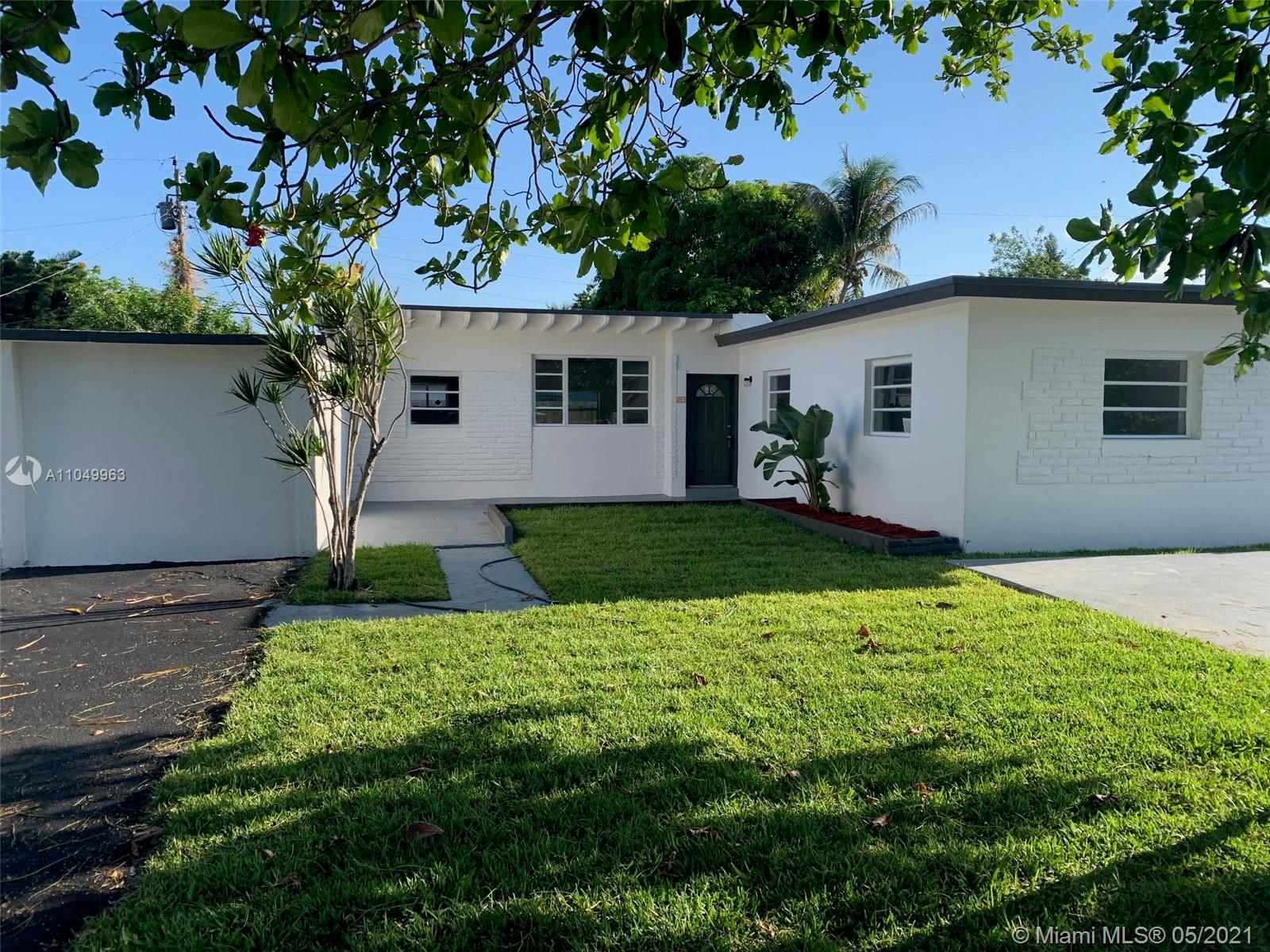 Centrally located remodeled home in up and coming neighborhood. Great open layout kitchen with quartz countertops. Bathrooms completely redone. New PVC plumbing throughout the house. New electrical service and panel. 24x24 porcelain title. All work done with permits. Freshly painted inside and out. Big back yard with plenty of space for a pool. ****Home is larger than tax roll. The carport was enclosed with permits can be used as a 4th bedroom.**** New stainless steel appliances will be installed prior to closing. Very short drive to downtown Miami and the beaches. FHA financing welcomed. Seller will give buyer a $2500.00 closing cost credit if financing is done through preferred lender.