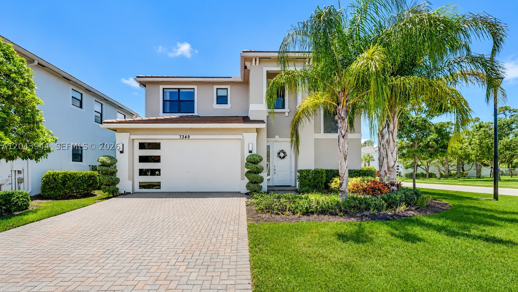 This beautiful 2022 corner-lot residence blends modern elegance with thoughtful design, offering 4 bedrooms, 3
bathrooms. The home sits on a slightly larger corner lot than many other listings in the community, offering additional outdoor space and enough room to add a pool. Inside, a bright open-concept layout creates a seamless flow for entertaining and everyday living. The main level features a private guest suite, while the upper level offers three spacious bedrooms, a versatile loft, and a conveniently located laundry room. Located in the highly sought-after Villamar at Toscana Isles, residents enjoy resort-style amenities including a gated entrance, resort-style pool, modern clubhouse, fitness center, tennis courts, scenic walking trails, and a children’s playground. Ideally situated near top-rated schools, shopping, dining, and major roadways. Toscanan Isles stands apart with its modern architecture, premium amenities, and everyday convenience. This is more than a home—it’s a lifestyle. Furniture have been digitally removed from some images to showcase the home's space and layout.