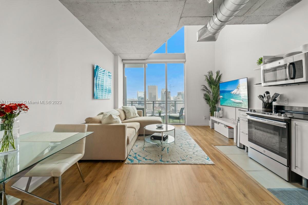 Neo Vertika is wonderful condominium complex located on the west bank of the Miami River in Downtown Miami. Neo Vertika condo consists of only loft style spaces with some featuring 20-foot ceilings. This unit is one of the highly desirable largest B Lofts which offer 20 foot ceilings in the living area and a private loft bedroom suite with it's own balcony upstairs Floors are bamboo wood throughout, W/D stainless appliance and Walking distance to the underline, restaurants and shopping NO PETS FOR TENANTS PER ASSOCIATION NO SHORT TERM RENTING SHOWINGS ONLY DURING THE WEEK TENANT OCCUPUIED THRU MARCH 15TH