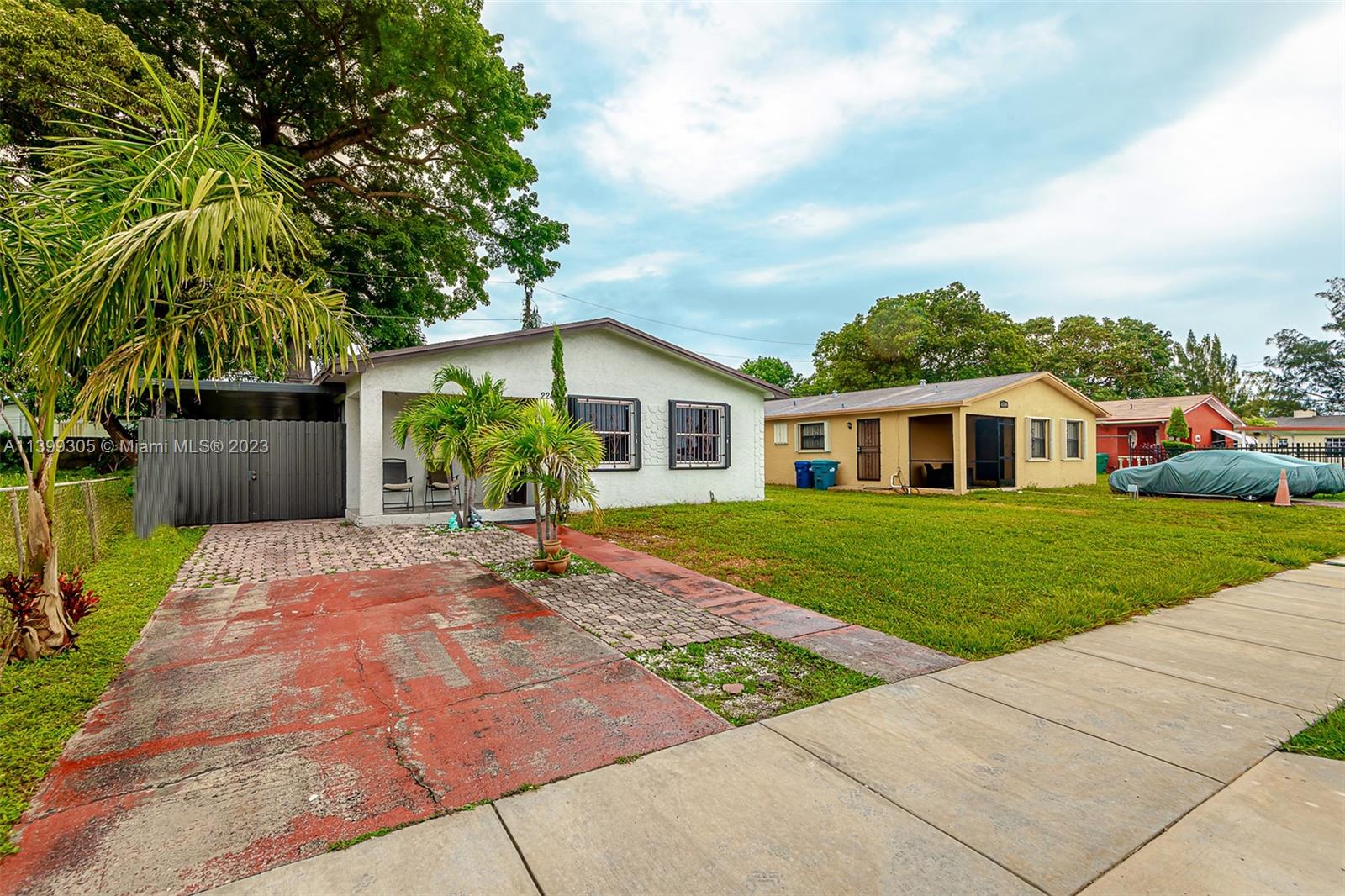 Tastefully updated 3 bed, 2 bath single-family home in Miami Gardens. Modern touches throughout, spacious backyard for family enjoyment. Located on a dead-end street, offering privacy. New construction nearby enhances future value. Carport space for 2+ cars. Don't miss this opportunity!