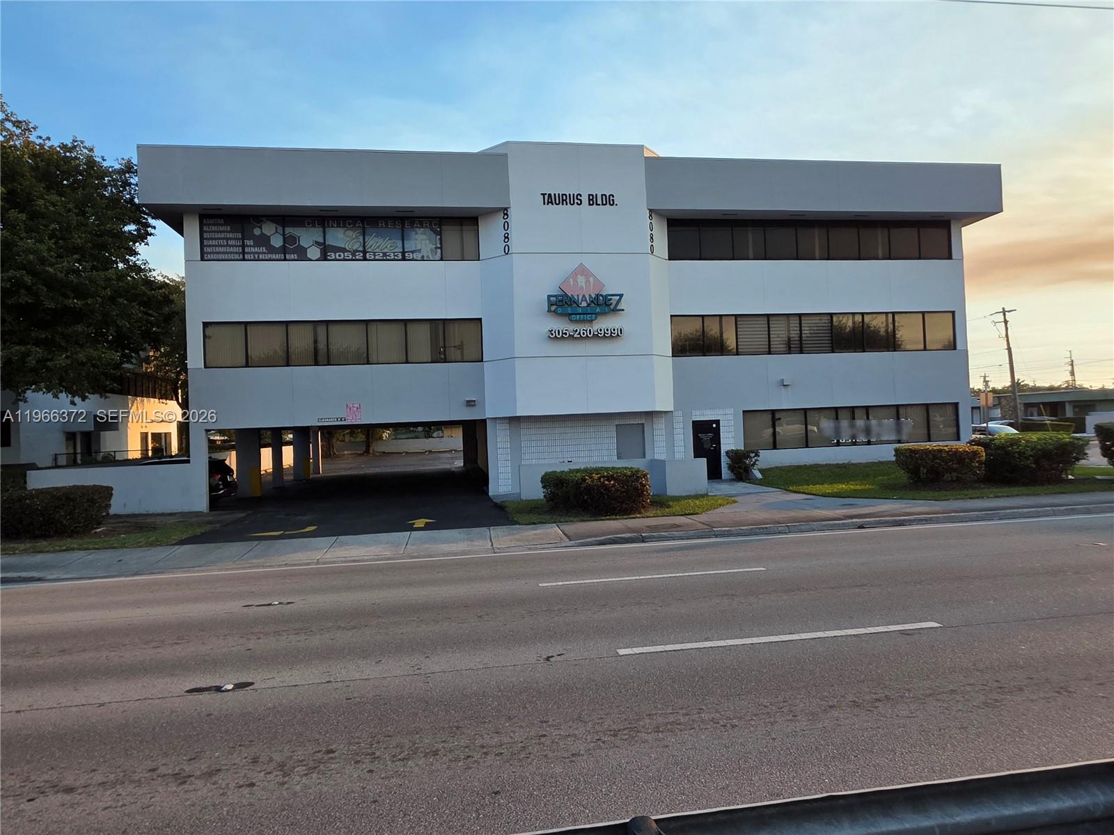 Awesome Opportunity to purchase a highly and well established medical practice for over 30 years in the same prime real estate corner location since the 90's with over 100's+ patients just a few 1/4 of a mile west of the SR 836 Palmetto Highway on West Flagler Street surrounded by major malls, restaurants, fast foods and centrical commercial establishments within mid west Miami. This is a medical office has approximately 1,075 sq./ft. of office space consisting of 9 Patients Rooms whose breakdown is that of a Rehabilitation Room, Electrocardiograms(EKG) Room, 2 Examination Rooms, Radiology Room, Storage & File Rooms, Administration Room, Doctor’s Office, 2 Bathrooms (Patients & Staff), Kitchen, Reception and Lobby Areas all of  which is equipped with computers with clinical software, furniture, fixtures, equipment, insurance contracts, radiology equipment, etc. notwithstanding the Good Will of this long established practice along with a full professional staff in place. Practice details shall be provided to good faith and qualified potential buyers upon signing an NDA.