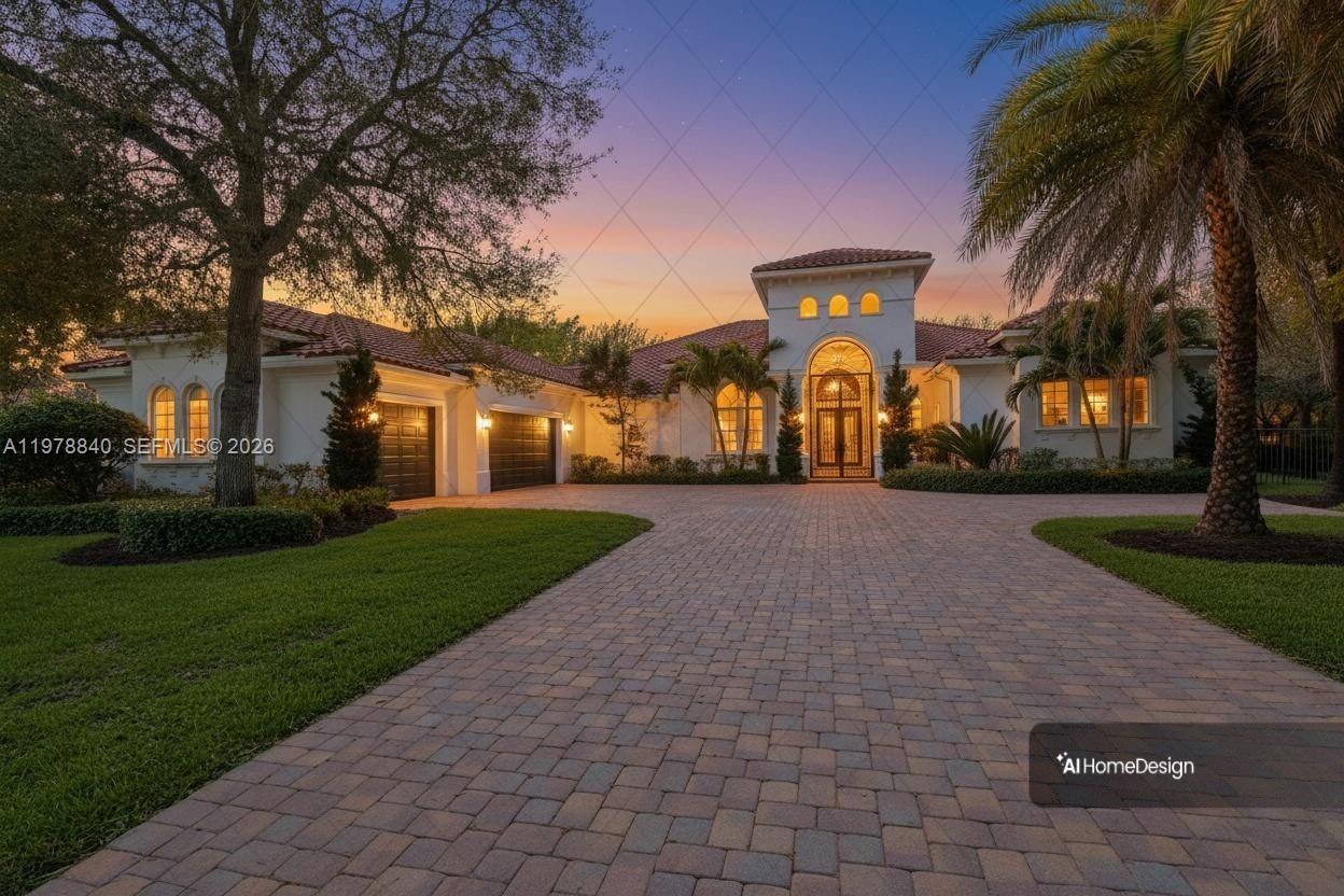 Located in the prestigious enclave of Grand Oak Estates, this residence offers luxurious spaces, architectural distinction, and modern comfort. Enter through elegant iron gates to discover one of only 32 homes in this exclusive community.

The residence spans nearly 6,000 square feet and was originally built in 2007, with an interior refurbish completed in 2016 featuring bespoke Italian design elements. The result is an elegant living environment that blends timeless elements with contemporary style.

The features a great movie room and showcases a gourmet kitchen appointed with premium Viking appliances. Additional features include a private executive office, hurricane-impact windows and doors, a dedicated home theater, and advanced water systems including softening and reverse osmosis filtration.

Outdoor living is ready for relaxation and entertaining, highlighted by a vanishing-edge heated saltwater pool and an expansive patio area with lush trees. A fully equipped summer kitchen, beer tap system, outdoor television, and integrated sound system create a true resort-style experience for everyday living.