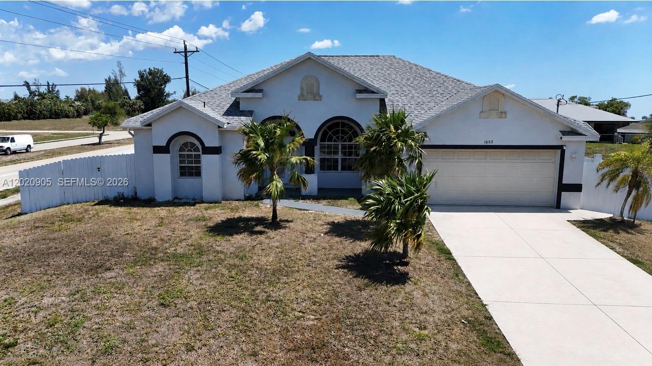 Location! South Exposure! Turnkey! Beautifully maintained and move-in ready 4-bedroom, 2-bath residence located in one of Southwest Cape Coral’s fastest-growing and most desirable areas. This spacious home offers an ideal blend of comfortable family living and excellent investment.
Remodeled in 2024, the property features updated bathrooms, a gourmet kitchen, indoor laundry, a new water heater, newly installed perimeter fence, brand-new roof, and new A/C system. The functional open layout offers generous living spaces filled with natural light, while the screened patio creates the perfect setting to relax or entertain year-round.
Situated on a desirable south-facing lot, this home is conveniently located near top-rated schools, shopping centers, restaurants, parks, and major roadways. Easy to show.