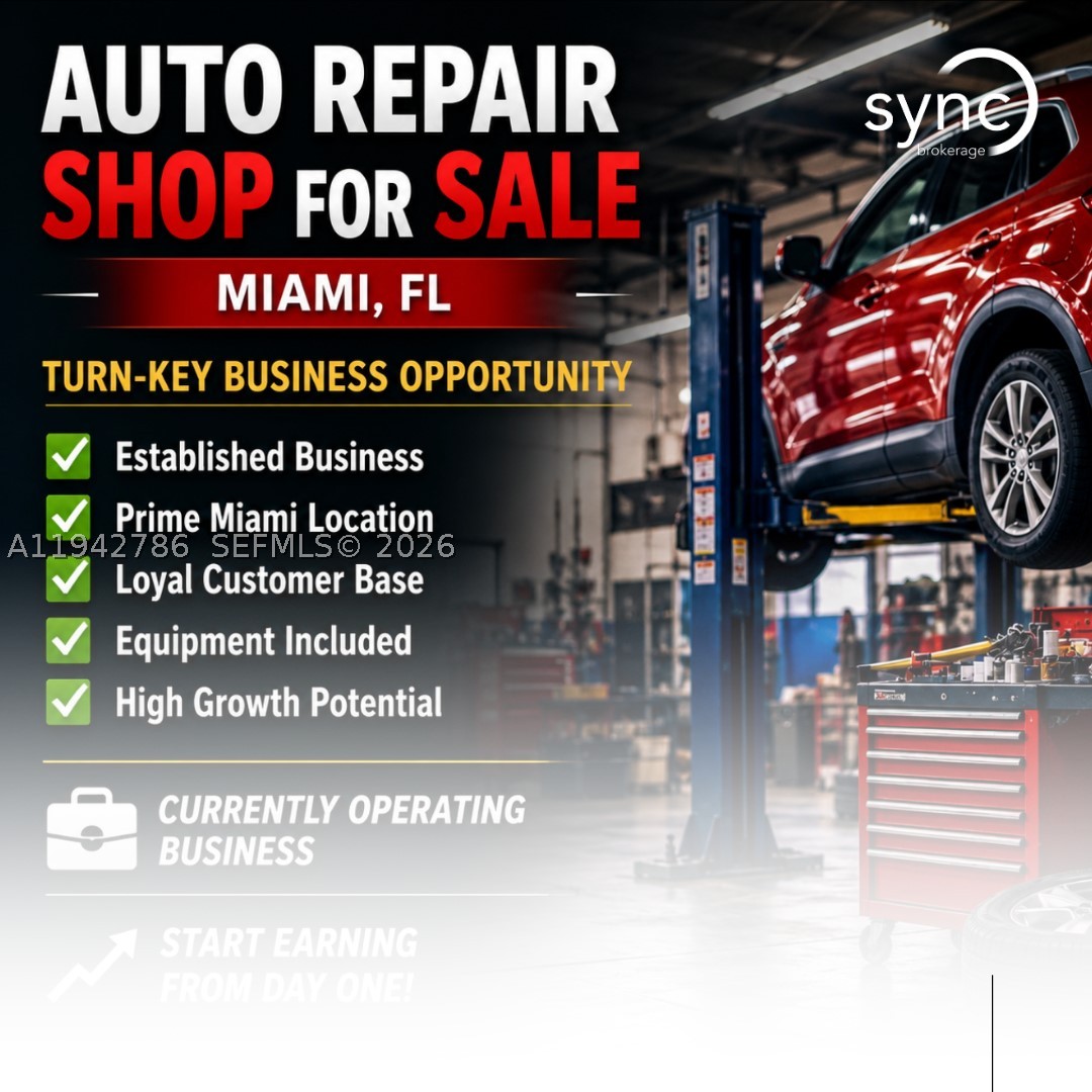 Well established auto repair shop located in a prime, high traffic area. In operation for over 40 years, this highly successful and well-known business enjoys a strong and loyal customer base. The owner is selling due to retirement and is willing to remain involved for up to six months to ensure a smooth transition to the new owner. A Non-Disclosure Agreement (NDA) is required to receive additional information.