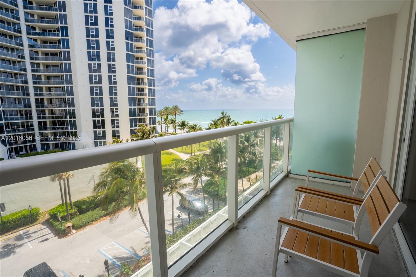 Bright and beautiful oceanfront studio in Sunny Isles Beach! This fully furnished gem, located on the 4th floor, has been recently remodeled and features two queen-sized beds, an Italian-style kitchen, and laminate flooring throughout. Enjoy breathtaking views from your private balcony. This property boasts a lifestyle that perfectly blends relaxation with investment potential. It participates in a hotel program, allowing for personal use while still generating rental income. Close to the world-famous Aventura Mall and within walking distance to many shops and dining options. The maintenance fee includes electricity, water, internet, cable, valet parking, and more