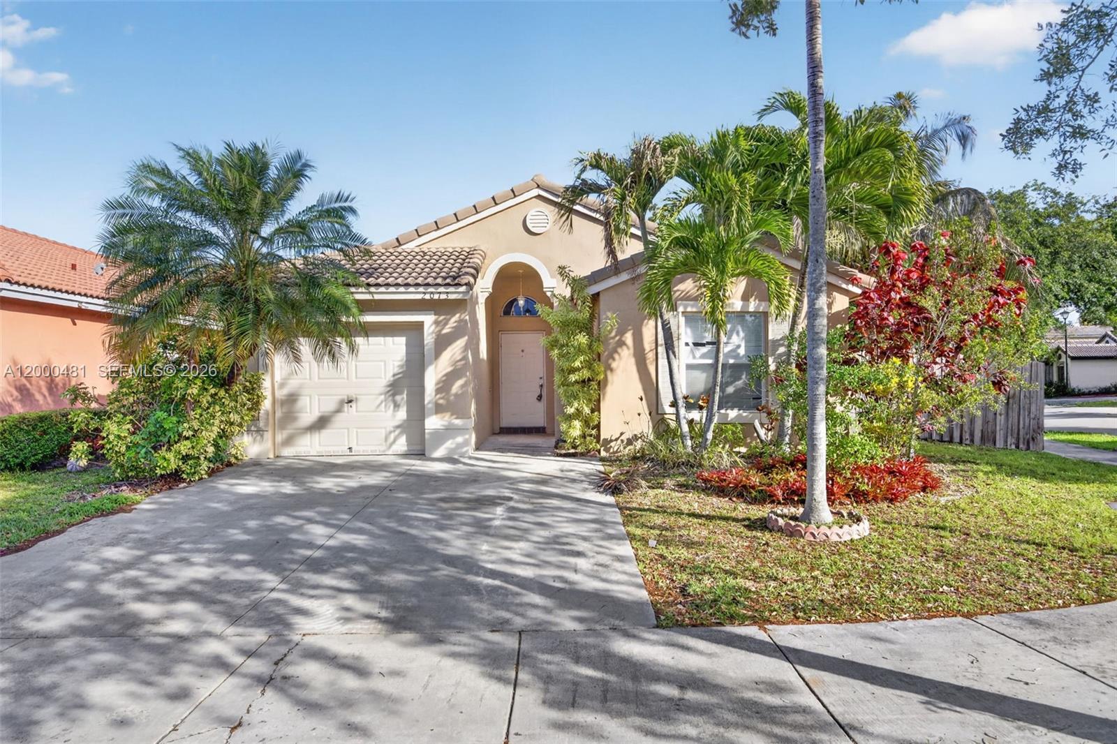 Well-priced single-family home in the Shores at Keys Gate community. This 3-bedroom, 2-bath residence features a one-car garage plus ample driveway parking. Vaulted ceilings and abundant windows create a bright, open feel with plenty of natural light throughout. The well-maintained kitchen offers a stainless steel appliance package and easy access to the patio. Outside, the fully fenced backyard features beautiful pavers and shaded space, perfect for entertaining or relaxing. All windows and doors are equipped with hurricane shutters for added protection and potential insurance discounts. The low HOA includes cable, internet, ADT monitoring, and access to community tennis courts. Ideally located, this move-in ready home is an opportunity you won’t want to miss.