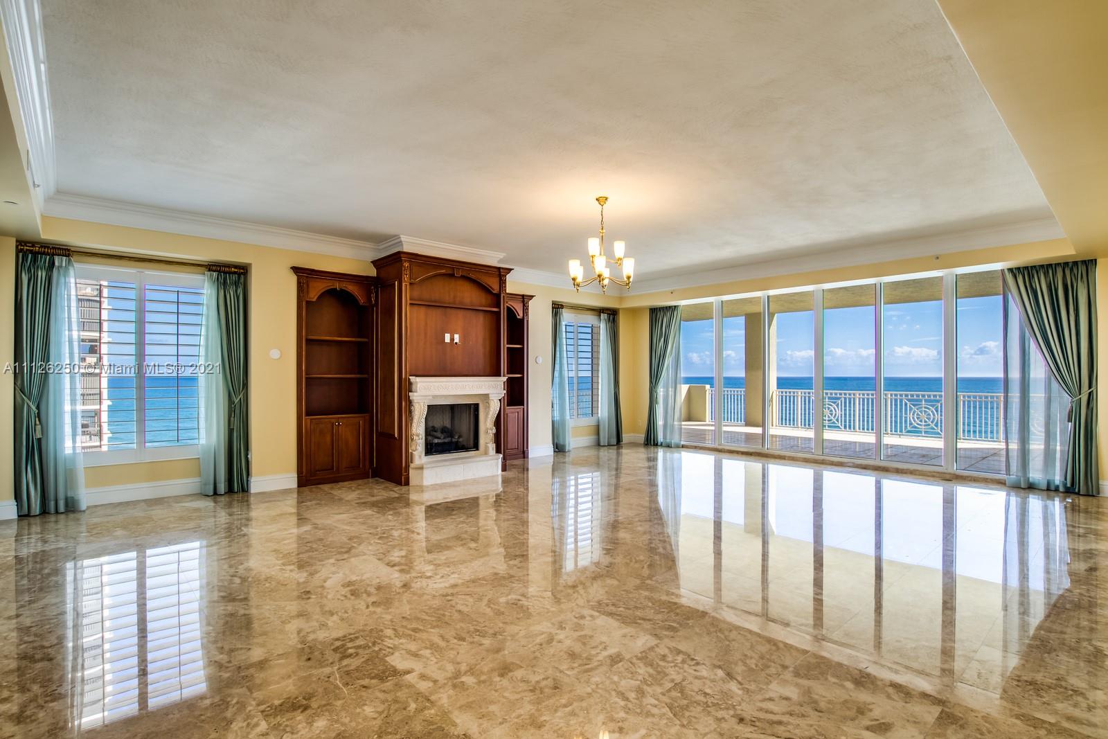 Breathtaking panoramic views of the ocean and intracoastal surround this luxurious 11th floor penthouse. With over 5,100 sq. ft of living space this unit offers a grand master bedroom with his/hers baths and huge walk-in closets with custom cabinetry. Additionally, there are 2 guest bedrooms with ensuite bathrooms. Gorgeous marble floors throughout with wood floors in bedrooms. Gourmet chef's kitchen features a 6 burner gas range, large sub-zero refrigerator/freezer, 2 wall ovens, built in Miele coffee maker and a large wine refrigerator. Seven terraces totaling 2,273 sq ft encompass this impeccably maintained penthouse. Exclusive One Singer offers numerous amenities and is private with 15 total units!