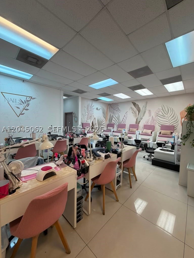 Established beauty and aesthetic business operating since 2018 in a prime, high-traffic Miami shopping center. Turnkey opportunity with multiple revenue streams, including nails, hair, facials, cosmetic tattooing, and other beauty services. Features an established team, stable clientele, pylon signage, and favorable occupancy costs. Sale includes infrastructure, furniture, fixtures, equipment, permits, licenses, and operational assets. Space includes customer service areas, office, laundry room, supply/storage room, and stations. Growth potential through microblading, permanent makeup, laser hair removal, facials, and expanded wellness services. Financials available to qualified buyers with signed NDA. Contact listing agents for a private tour!