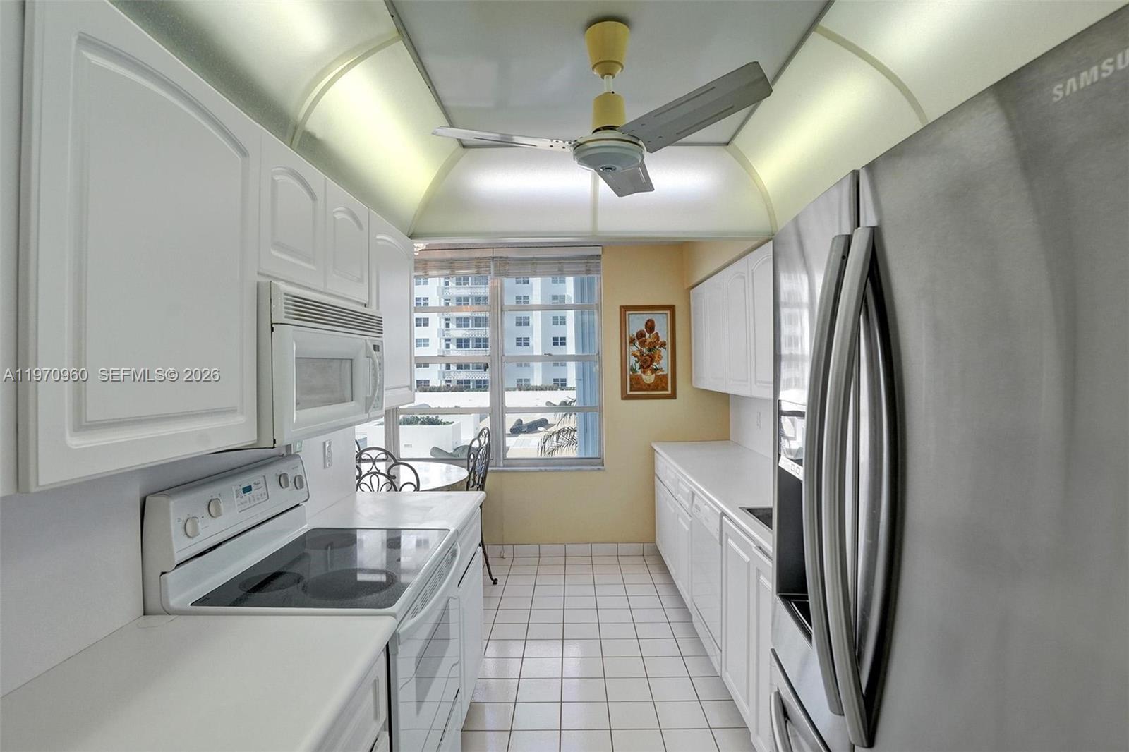 Ocean Views! Move-in ready beachfront furnished condo with ocean views from the inside the unit and from the large balcony. This spacious 2-bedroom, 2-bathroom condo offers 1,650 sq. ft. of space and has a semi-private elevator leading to the double-door entry, an open living and dining room, generous closet space, and a separate laundry room with full-size washer and dryer. Buyer to take over the hurricane window contract in the amount of $32k, to be added to/in addition to the asking price amount of condo. The windows have not been installed yet. This luxury beachfront building has amenities including: 24-hour doorperson, state-of-the-art exercise room, sauna, infinity saltwater pool, and social room with chef's kitchen & game room. Includes 1 assigned garage parking space, 1 vehicle permitted per association rules. Guest parking for guests. Leasing ok after 1 year ownership, for min 4 months. No pets. Great location: on beach, near restaurants, stores, tennis, golf, Las Olas Blvd & more. Listing is subject to errors, changes, & omissions without notice, information in this listing is not warranted or guaranteed & must be confirmed by Buyer.