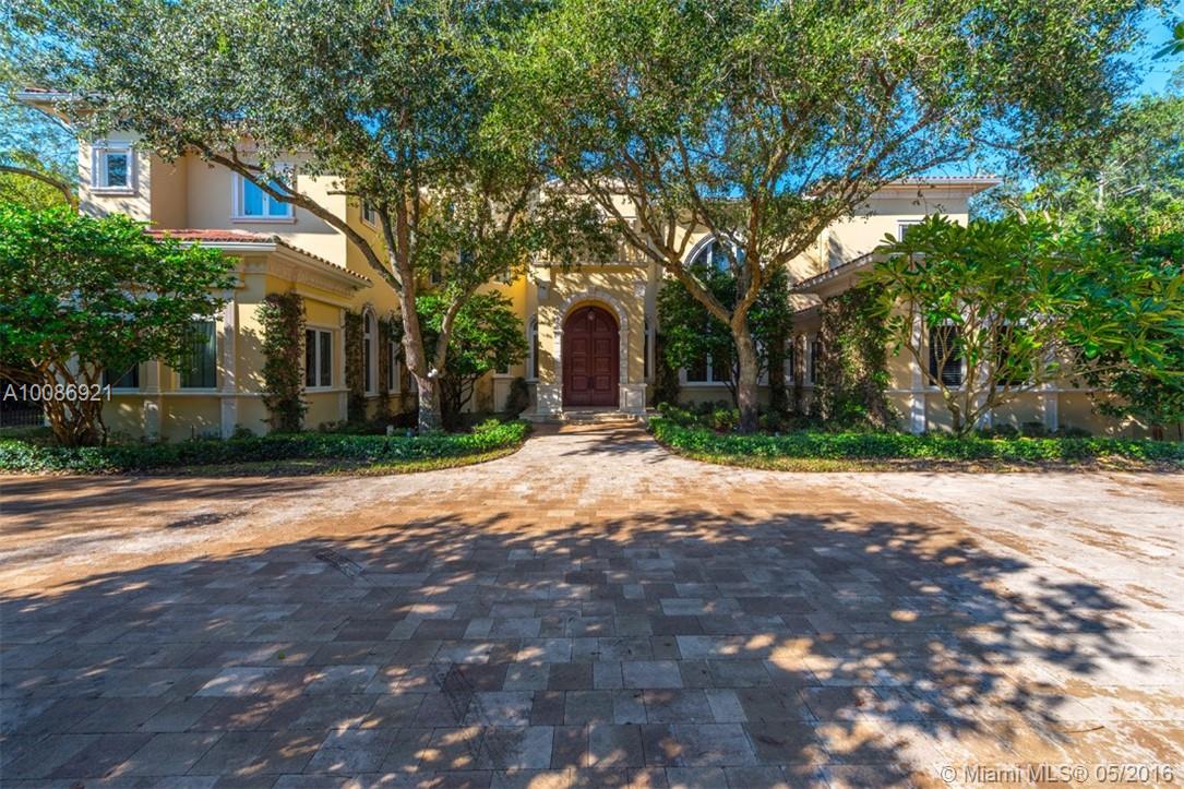 Custom built in 2009. Elegant Mediterranean estate fully walled and gated sits on 45,119 sq. ft. of resort-style grounds. Meticulous craftsmanship and superior features -ornate crown molding w/vol. coffered ceilings, dual chef kitchens, media rm, entertainment rm, grand master ste, steam shower in master bthrm, large bedrms with adjoining large balcony, cabana bth, smart house-Crestron/Lutron-security cameras, climate, audio system in/out, 4 car garage, elevator, 1/2 basketball court, and more.