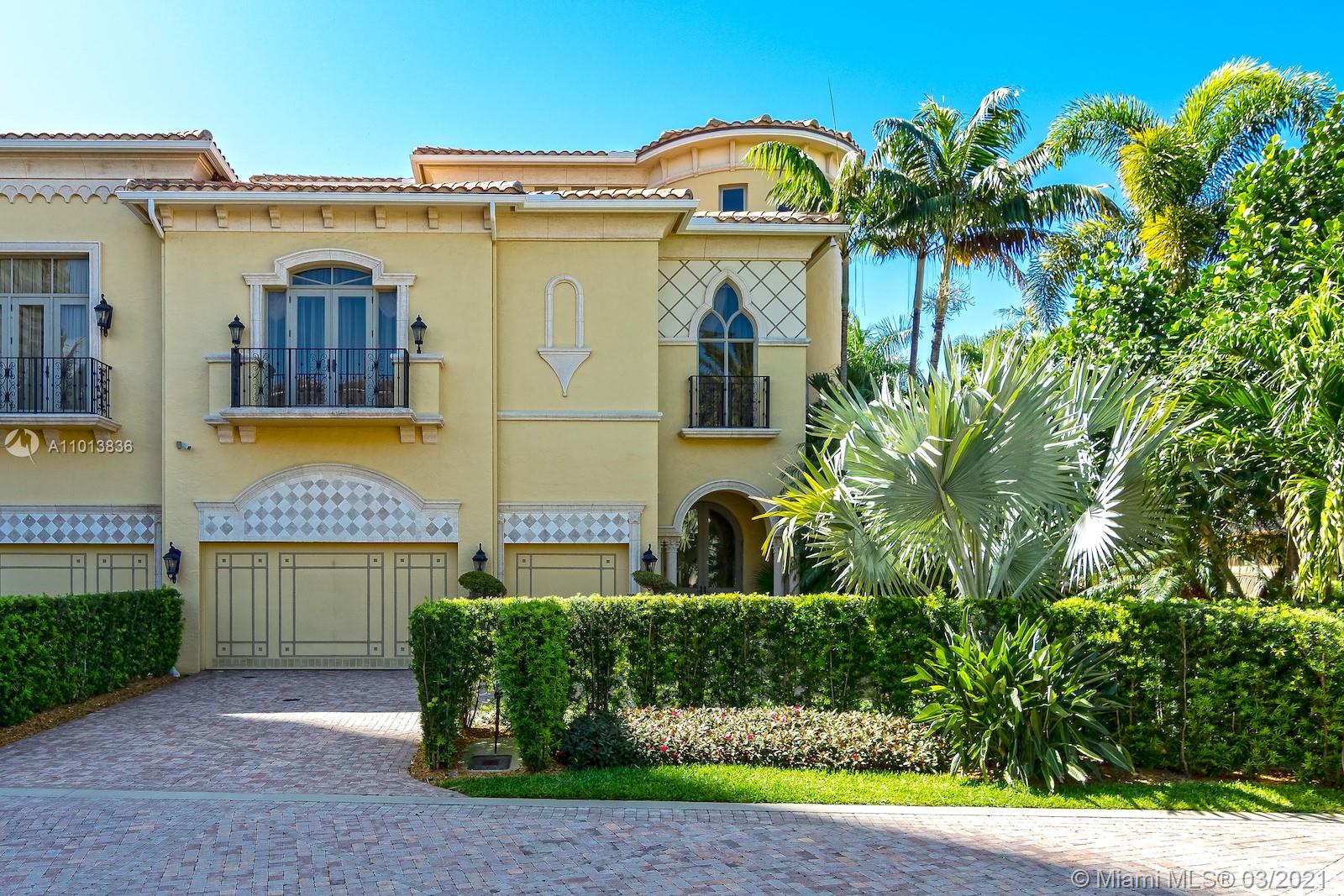 Spectacular three-story single family located in the heart of Aventura. Immaculate condition, located on a gated community, this mansion is very safe and peaceful. Over 7,200 of luxury living space, this also features 36"x 36" marble floors, customized stair's railing and ceiling work. Boat/Yacht owners paradise, docks of up to 150ft is available a few steps away. Low HOA fess. Call listing agent to schedule your private tour.
