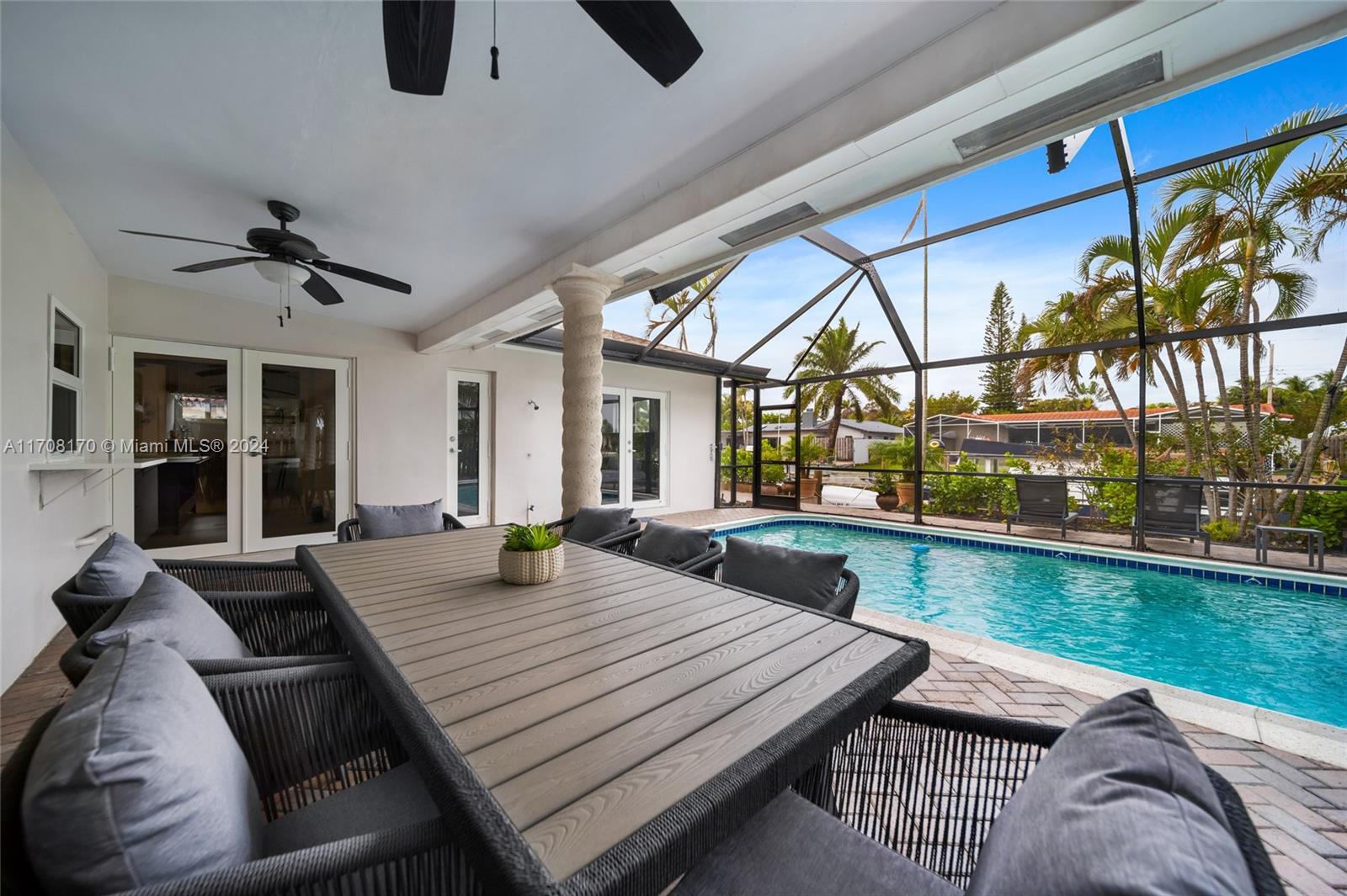 Beautifully renovated 3-bedroom, 2-bathroom single-story pool home located on a private cul-de-sac in the highly desirable Flamingo Park community. This waterfront property offers 74 feet of water frontage with direct ocean access and no fixed bridges, perfect for boating enthusiasts. The private 55-foot dock, equipped with electric and water, can accommodate boats up to 65 feet or even two smaller boats as the current owner has now. The home features a 5-year-old roof, all impact windows and doors, and a modern open floor plan. The backyard is a true oasis, complete with a sparkling pool and plenty of space to soak up the Florida sunshine. Conveniently located just minutes from major highways, the airport, Downtown Ft. Lauderdale and the beaches.