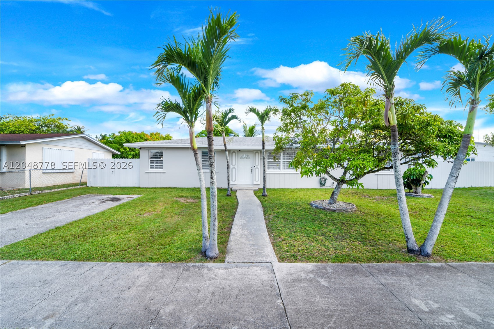 Welcome home to this very well maintained 4 bedroom and 2 bathroom home plus 1/1 in-laws quarters for a total of 5 bedrooms and 3 bathrooms. Perfect layout for in-laws, guests or extra monthly income with new A/C mini split and instashot water heater. The home is located on a quiet cul-de-sac on a large 7,500 sq ft lot with an aluminum pergola (2025) in the backyard and covered outdoor patio. Great space for entertaining and plenty of room to add a pool. Concrete slab on side of house is ready to park your boat or RV (14ft by 30ft). Features a newer 3D shingle roof, updated electrical, replaced A/C ducts & grills (2017) and upgraded 4 ton HVAC unit with new A/C handler & condenser (2025) with 10 year warranty. Great size bedrooms with plenty of storage. Perfect starter home for any family! No HOA!