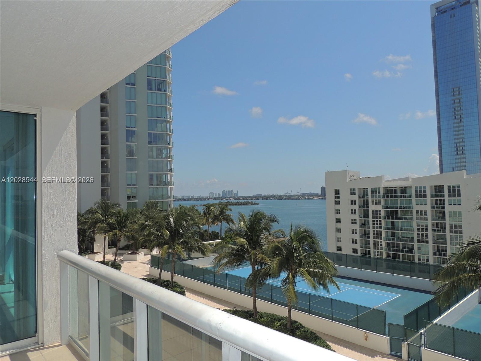 Bright and beautiful 2/2 with bay and city views. 2 assigned parking spots included! Marble floors, floor to ceiling windows, stainless steel appliances, spacious balcony, 9-ft ceilings. Amazing central location in Edgewater just steps from Biscayne Bay, and minutes from Design District, Wynwood, MiMo, Downtown, and I-195. Upscale condo building with pool, gym, community room, and 24-hour security. 2 assigned parking spots included!