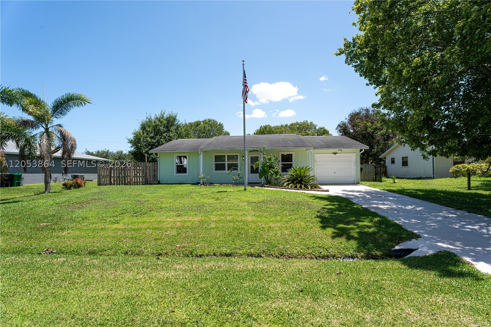 Welcome home to this Port St. Lucie gem offering the perfect combination of updates, incredible garage space, and NO HOA! 
Step inside to discover a remodeled kitchen featuring butcher block-style countertops and an inviting space perfect for entertaining. A brand-new HVAC system (2026) provides comfort and peace of mind for years to come.
Natural light fills the living spaces, while the spacious screened Florida room is the perfect place to enjoy your morning coffee or relax overlooking the private backyard.
A standout feature is the exceptional garage space. In addition to the attached one-car garage, you'll love the detached two-car garage/workshop ideal for car enthusiasts, hobbyists, small business owners, or extra storage. There's also ample room for your boat, RV, trailer, or additional vehicles.
Additional upgrades include impact-rated windows and doors (2019), a 2018 water heater, a detached garage roof replaced in 2020, and a screened patio with an aluminum roof. Conveniently located near shopping, dining, medical facilities, schools, I-95, and the Florida Turnpike, this home offers comfort, convenience, and versatility.
Homes with 3 garage spaces, major recent updates, room for your boat or RV, and NO HOA are hard to find. Schedule your private showing today!