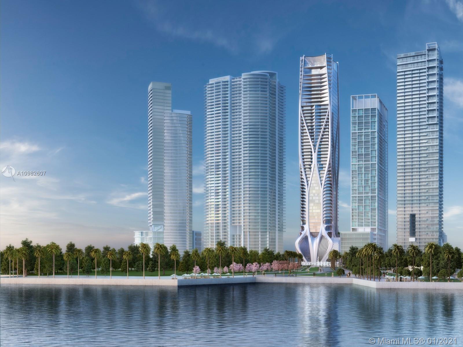 One Thousand Museum by Zaha Hadid Miami's most prestigious new residential tower pushes the limits of innovation and blurs the lines between art and architecture. The limited collection of Museum-Quality homes offers and unprecedented level of service and amenities. This 4,843 SF residence features a flow-thru floor plan with unobstructed views of Miami Beach, Biscayne Bay, Government Cut and more, with 4 bedrooms, 5.5 baths smart technology, Poliform closets and flooring.