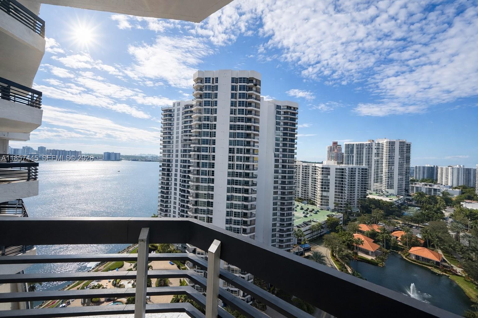 Magnificent 2BR/2BA split floor plan in Mystic Pointe Tower 100 with stunning Intracoastal, bay, pond & garden views. Features two private bedrooms with en-suite baths, washer/dryer, and hurricane shutters. Full-service building offering 24-hour valet or self-parking, concierge, billiards, party room, gym, pool, jacuzzi, sauna, 8 tennis courts, and more. Located on a private island with a marina, mini mart, pizzeria, hair/nail salons, and dry cleaners. Prime location just minutes from Aventura Mall and Sunny Isles​​‌​​​​‌​‌​​​‌‌​​​‌‌‌​​‌​​‌‌​​​​ Beach.