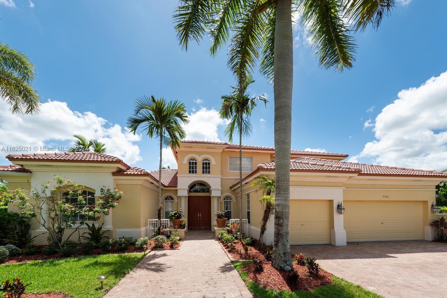 Welcome to "Someplace Special" the gated estate section of Country Glen one of the most exclusive communities in Cooper City. This Stratford model boasts a ground floor, stunning primary suite, sitting room, ensuite bath, dual vanities, lg walk in shower, whirlpool tub, separate water closet, all with tray ceilings, & french doors that lead to covered open porch and pool. Open kitchen, adjacent to huge family room, with custom built-ins.  Lovely home office/den on first floor. Upstairs you'll find three full bedrooms, a loft which can be fourth bedroom, 2 jack & jill full baths. Dual a/c units, brand new barrel tile roof (4/24 with warranty), paver circular driveway, 3 car garage can easily park 10-12 cars. Upscale landscaping ,as well as  backyard with fenced pool, fabulous water views.