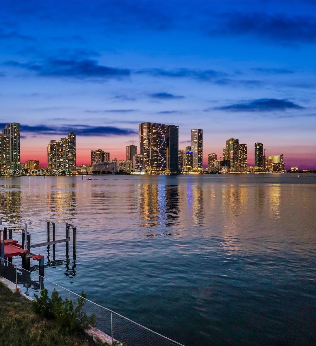 BUILD YOUR DREAM HOME… Spectacular oversize 26,250 square foot of lot with 175 feet of prime waterfrontage. Stunning sunset views and dramatic vistas of the Edgewater buildings lit up at night. Centrally located and only minutes from Design District, Sunset Harbor retail, Brickell and South Beach. This exclusive property offers privacy and convenience. Concept plans for stunning modern home by famed Architect Kobi Karp’s, whose visionary plans are available for you to customize and build your own one-of-a-kind waterfront estate masterpiece. A very rare opportunity in Miami’s most prestigious Venetian Islands. Call today to walk the property and see the unobstructed wide-bay waterfront views of the Miami’s skyline.