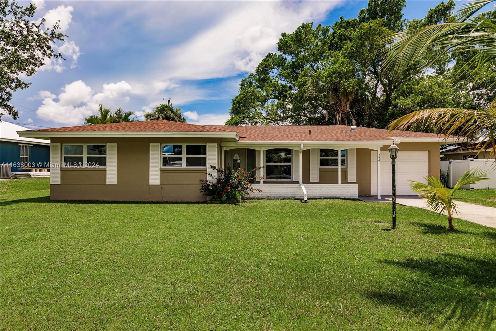 Price Improvement! There is alot to love in this neighborhood... Located close to many shopping and dining options. Take a leisurely walk/bike ride to the newly developed Cove on 47th or the exciting Bimini Square  soon to be completed. Discover the perfect blend of comfort, style, and location  in this SE Cape Coral Home. This home has nice large format tile floors, complemented by brand new baseboards and fresh paint.  The kitchen features freshly painted cabinets and granite countertops. 
Need room for the fur-babies and kiddos? This is the place!  Enjoy the the  lanai, which can be opened or closed for any season, adding valuable living space for year-round enjoyment. Newer windows, AC, HW heater and 2023 Roof already here! Owner has Transferable Flood policy.  Agents see remarks