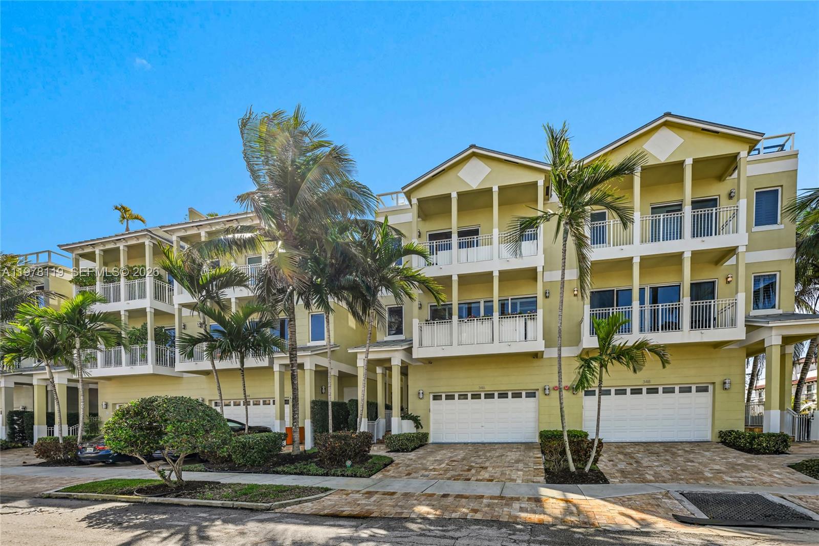 Just steps from the beach! Beautiful 3BD + convertible den, 4BA townhome blending luxury, comfort and smart technology. Impeccably maintained by original owner and never rented. Private rooftop terrace with heated saltwater spa and stunning ocean & Intracoastal views. Chef’s kitchen with Sub-Zero fridge, Wolf appliances, granite counters and oversized island. Spacious living and dining areas ideal for entertaining. Primary suite features a private balcony overlooking the Intracoastal. Additional balcony off the family room and kitchen area. Smart home features include Lutron lighting, Alexa integration, Nest thermostats and full Wi-Fi coverage. Elevator, impact windows, 2-car garage and security system. Built in 2013.