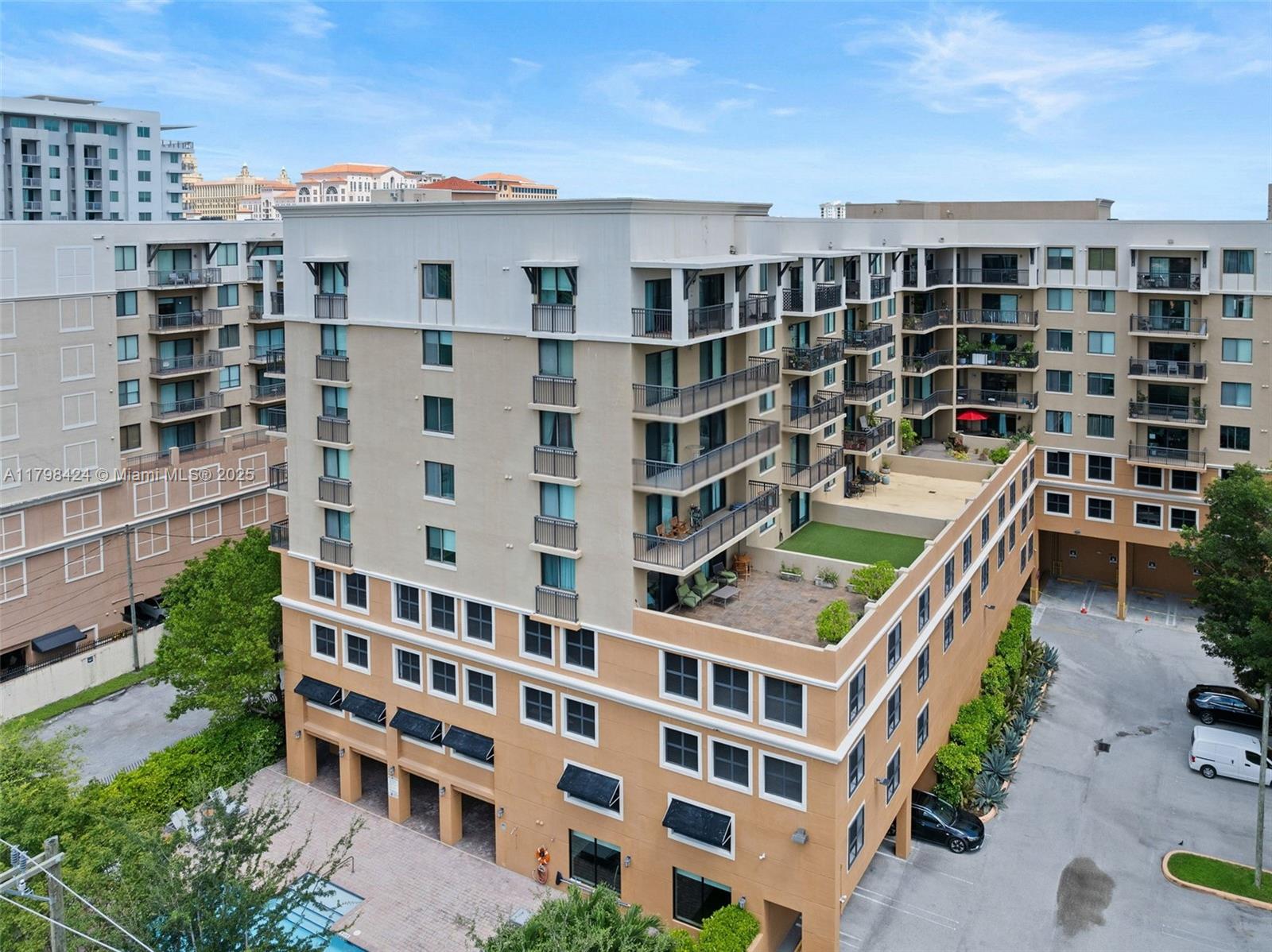Prime Location! Keystone Villas II, a charming boutique building established in 2007 on Coral Way, featuring only 80 residences. This 1-bedroom, 1-bathroom unit boasts a spacious balcony that fills the home with natural light. Open kitchen with wood cabinets, granite countertops, stainless steel appliances & a cozy breakfast nook, full-size washer & dryer, ceramic tile flooring throughout, hurricane impact windows & 1 covered parking space. Located in one of Florida's most walkable neighborhoods adjacent to Miracle Mile, you’ll have Miami Beach, Coconut Grove & Brickell/Downtown just a short drive away, allowing you to escape traffic with ease. Enjoy fantastic amenities including a fully equipped gym, a pool with a generous sundeck. The HOA fee covers high-speed internet & basic cable.