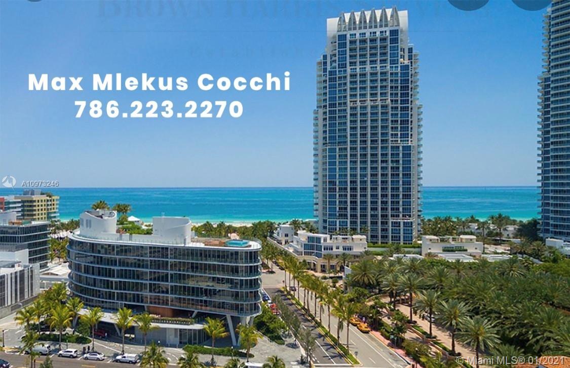 Overlooking Miami Beach and Government Cut, this beautifully appointed, bright, and spacious three bedroom, three and half bath Penthouse unit at ONE OCEAN, with private elevator entrance and two car garage, is turnkey ready featuring Sub-Zero and Wolf appliances, as well as an Italian kitchen and closets.  This unique unit also boasts its own 1200 square foot private rooftop terrace, an entertainer’s dream for outdoor enjoyment with multiple areas of lounge seating, a jacuzzi, and dining for up to ten.
Located in the exclusive South of Fifth neighborhood, ONE OCEAN is a standout in design, by famed architect Enrique Norten and gardens by internationally renowned landscape architect Enzo Enea.
Call Listing agent Max Mlekus 786.223-2270