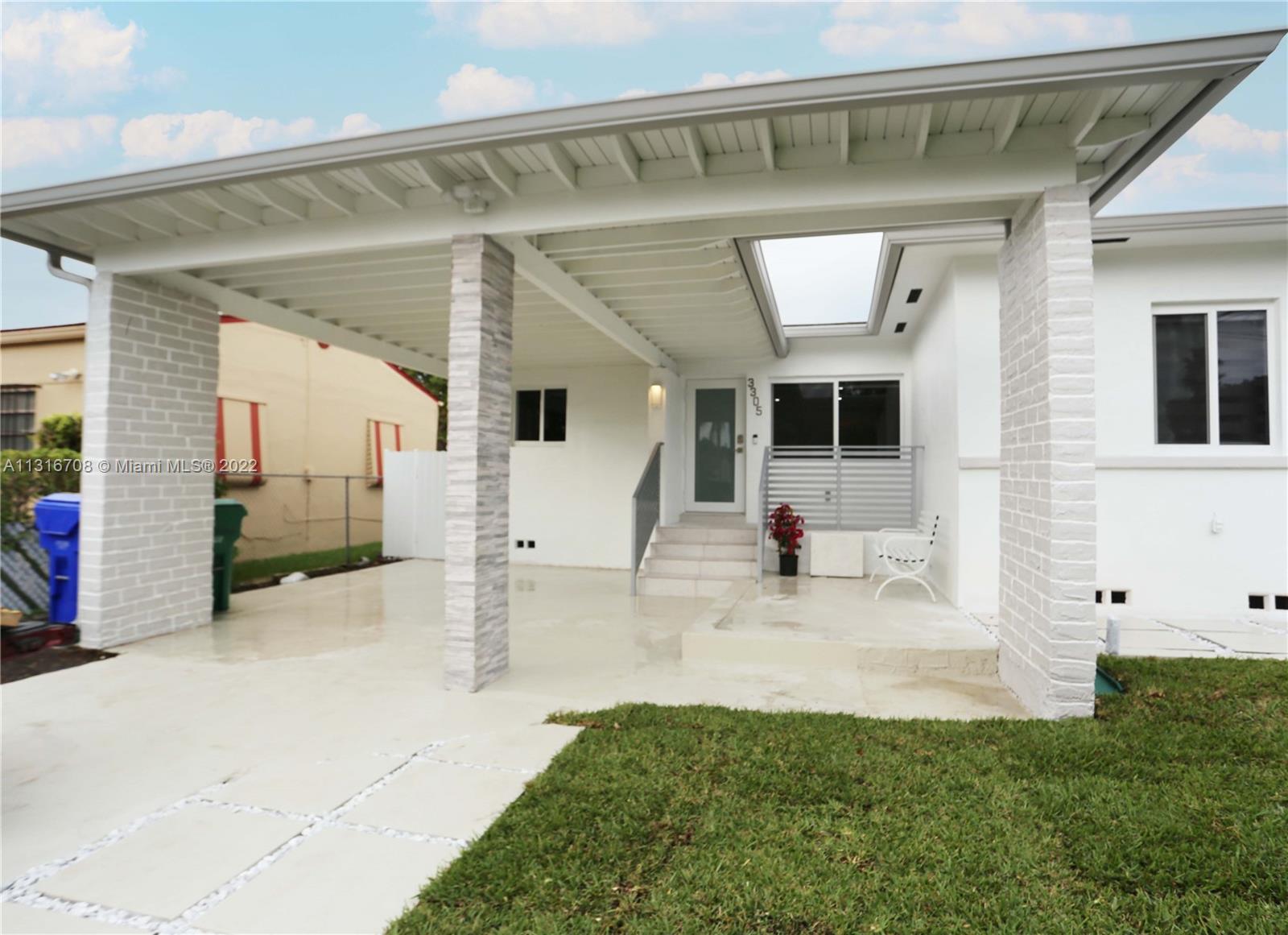 If you want to live in the heart of Miami, this is the place for you! Gorgeous and super large 1 bedroom 1 bathroom home with attention to details , fully remodeled with the highest and best finishes. The house features brand new marble tile floors, quartz countertops, fresh paint, Italian cabinets, smart stainless steel appliances, zebra and blackout shades in all windows, hurricane impact windows! Beautiful back yard with lots of space and parking. 
RENT INCLUDES ELECTRICITY AND WATER!!! 
Brand new washer and dryer in the shed.
THIS IS TRULY ONE OF A KIND HOME!