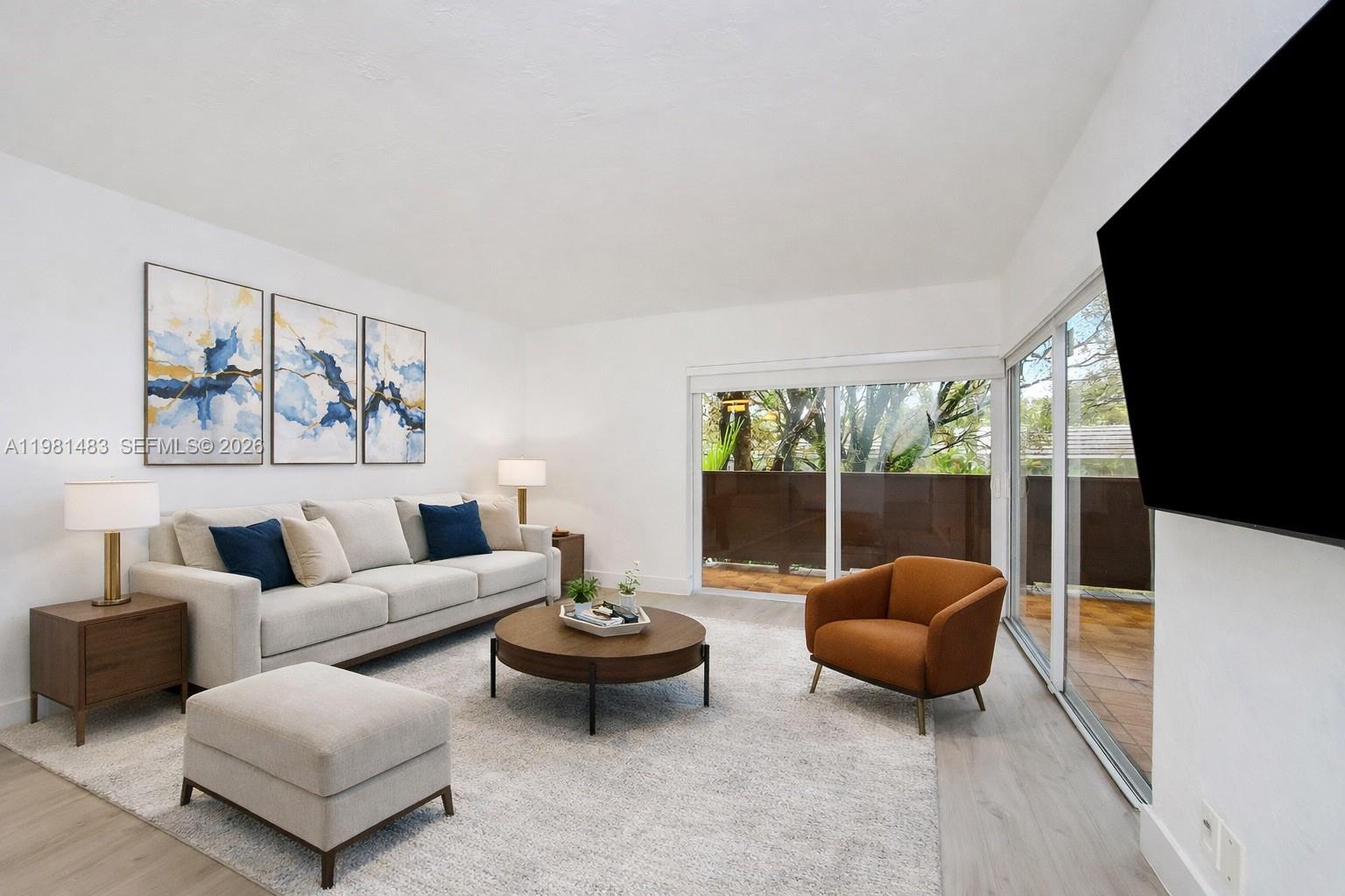 Beautifully remodeled corner residence in the heart of Coral Gables, where space, comfort, and lifestyle come together. This inviting home features a generous wraparound balcony overlooking the lush Coral Gables tree canopy, offering tranquil green views and a true indoor-outdoor living experience.
The spacious living area opens directly to the terrace, creating a welcoming setting for relaxing moments & entertaining. The residence has been thoughtfully renovated throughout, featuring a brand new kitchen with modern appliances, fully renovated bathrooms, custom built-in closets, elegant blackout curtains for privacy & light control, wood-look laminate flooring, a connection ready for a washer/dryer, and HIGH IMPACT windows that provide comfort, security, and energy efficiency. 
Equally compelling is the location's exceptional walkability. Just steps away from grocery stores, cafés, restaurants, Metrorail, University of Miami, Spa, Paddle, Parks & Tennis Courts. making daily life remarkably convenient without relying on a car, while also providing quick connectivity to Brickell and Downtown Miami. The desirable corner positioning allows multiple exposures and brings natural light. 
Assigned covered parking space conveniently located next to a private storage unit. Residents of Villa Capri enjoy amenities including a pool, fitness center, bike storage, elevators, and a community room. The building has also completed its 50-Year Recertification, with reserves in place.