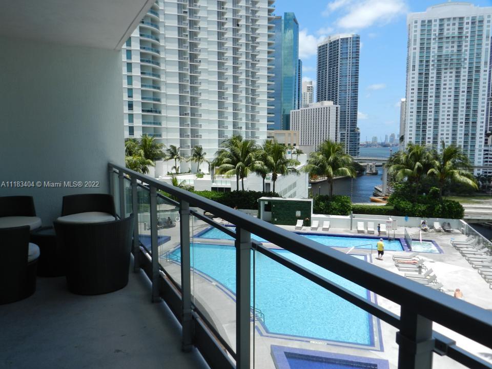 Fantastic one bed, 1.5 baths in Ivy facing the South East with Pool, River and Bay Views. This very spacious unit offers ample closet spaces, good kitchen storage, an oversize master bedroom and large bath. This is the largest and most coveted one bedroom in Ivy and a superior floor plan from many other buildings in the area. Comes fully furnished and ready to move in. The Ivy offers a unique location on the more quieter north shore of the Miami River, and its long Riverwalk promenade. Steps to Brickell City Center, shopping, restaurants and entertainment. Close to 1-95 and metro-mover stations. Tenant occupied until April 19, 2022. Please give 24 hour notice to show, Monday through Friday only. Please using Showing assist to schedule appointments.
