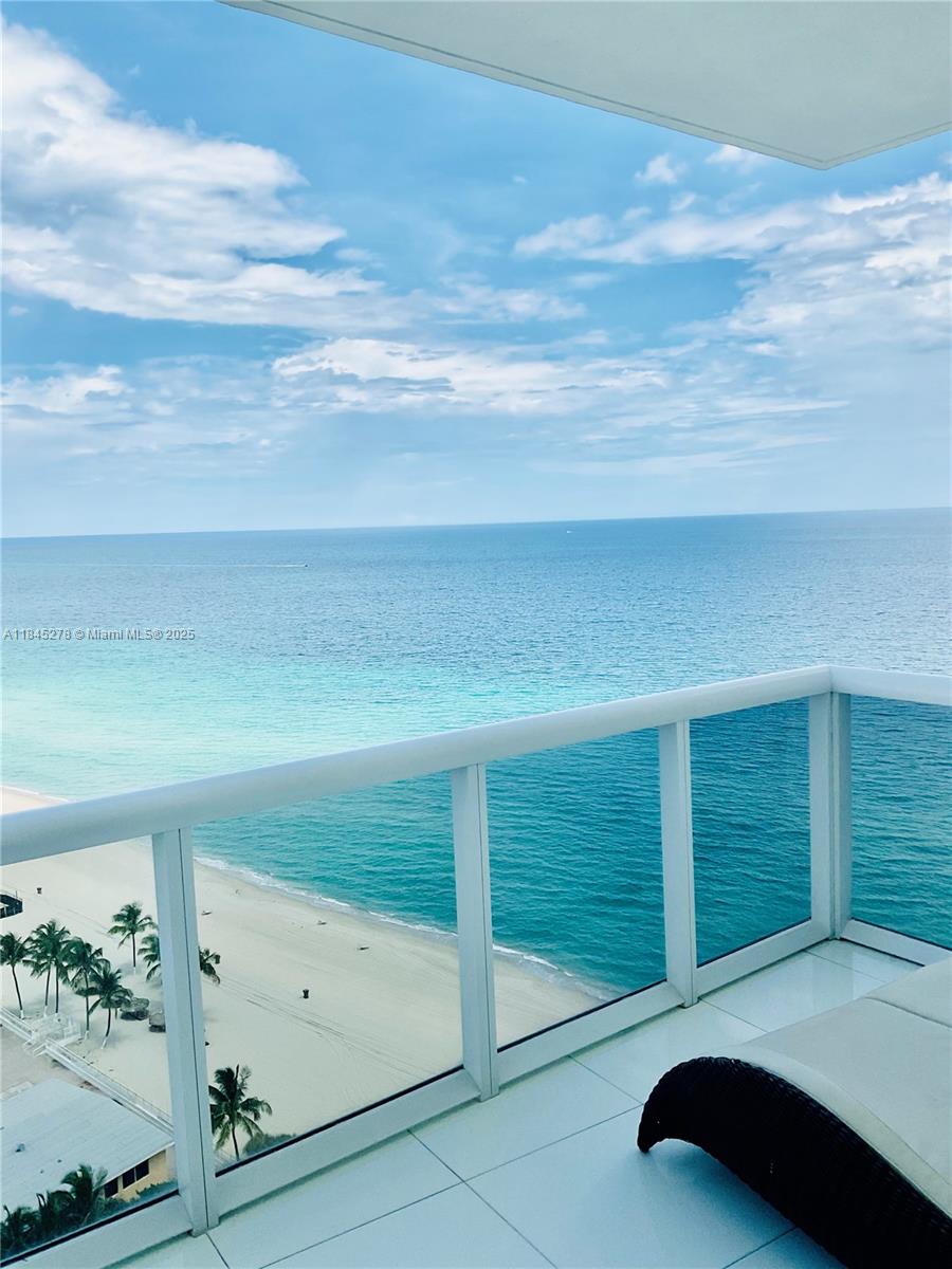 Magnificent ocean views from the second you walk through the door.  1-bedroom 1.5-bath at Trump Royale with ocean and city views. Exclusive oceanfront property with four pools, spa, fitness center, business center, beach, room service, concierge service,5 star amenities, 24hrs valet and more.