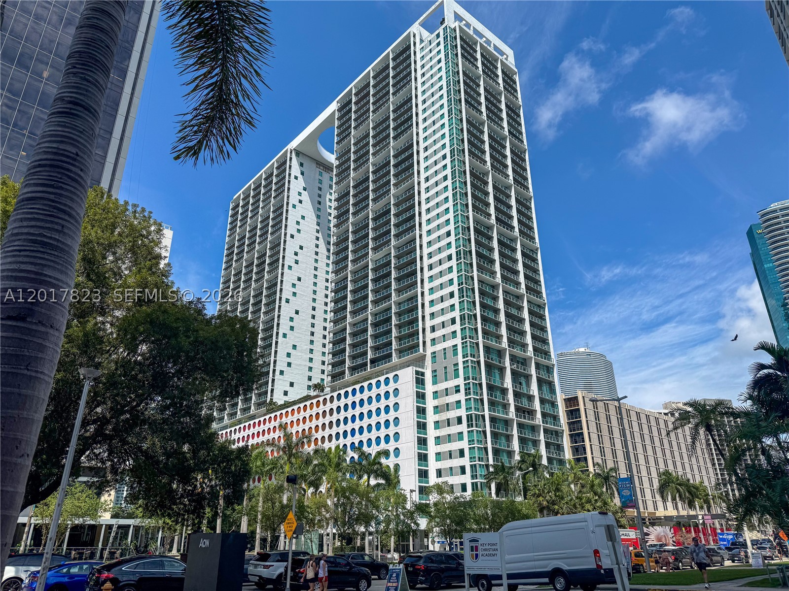 Vacant and ready to move-in remodeled 2/2 at 500 Brickell, move-in ready with quality finishes, Porcelanosa tiles across the unit and large windows in every room. Views of the ocean, pool, and Brickell skyline. Features include motorized blackout and privacy shades, smart thermostat, and smart lighting across the unit. Kitchen has stainless steel appliances with a new microwave and cooktop. New in-unit washer/dryer. AC system with UV-light air treatment. Building amenities: two pools, gym, spa, EV chargers, theater, club rooms, massage room, sunset room, 24-hour security, and valet. Building allows 12 rents/year, min 30 days, which can be perfect for corporate rental.